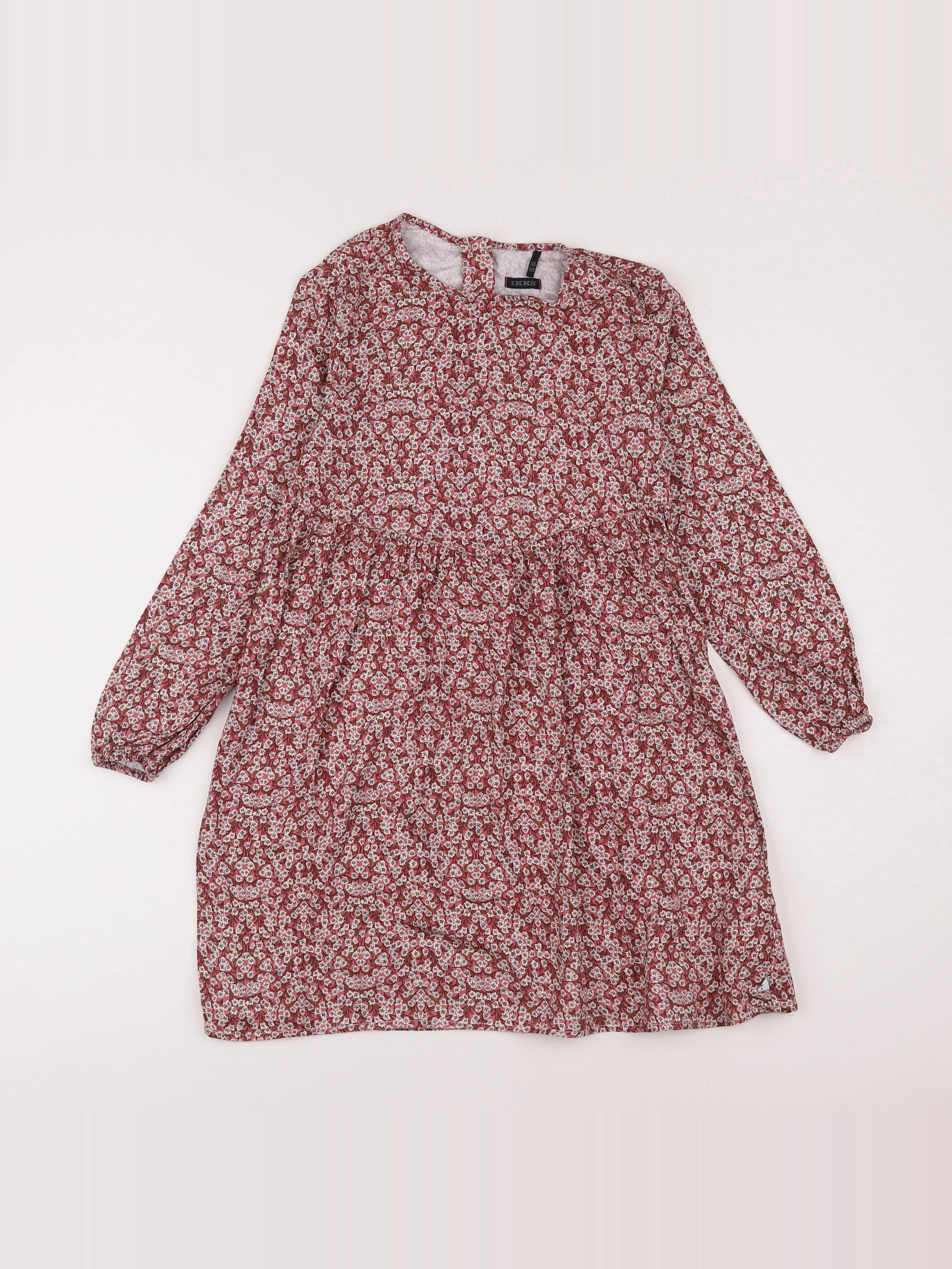 IKKS - robe rose - 8 ans