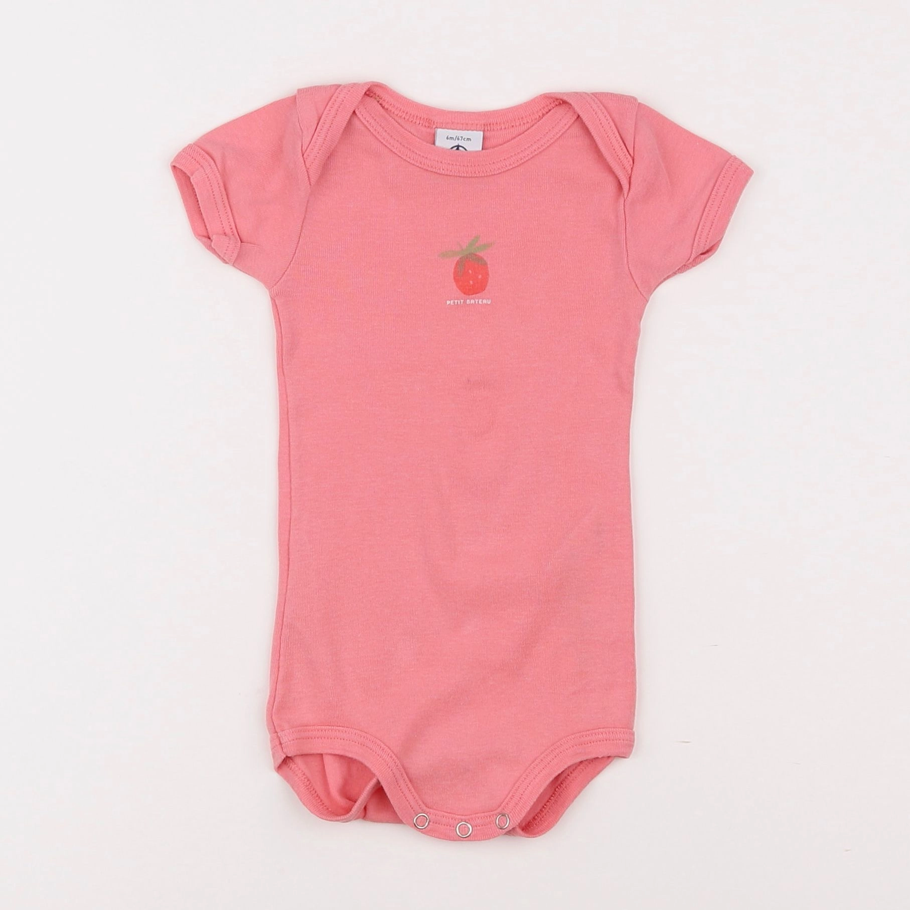 Petit Bateau - body rose - 6 mois