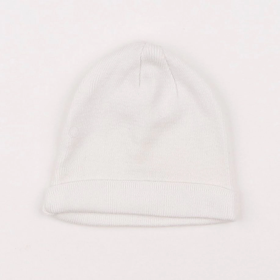 Vertbaudet - bonnet de naissance blanc - 3/6 mois