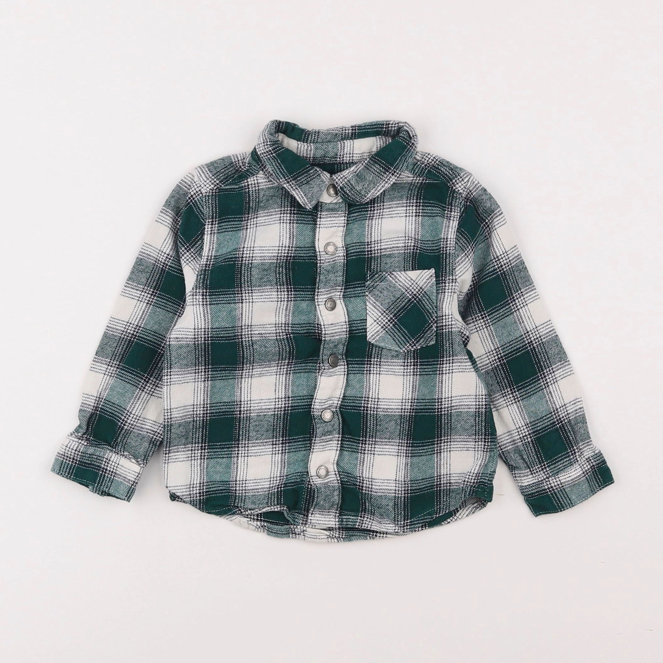 Vertbaudet - chemise vert - 18 mois