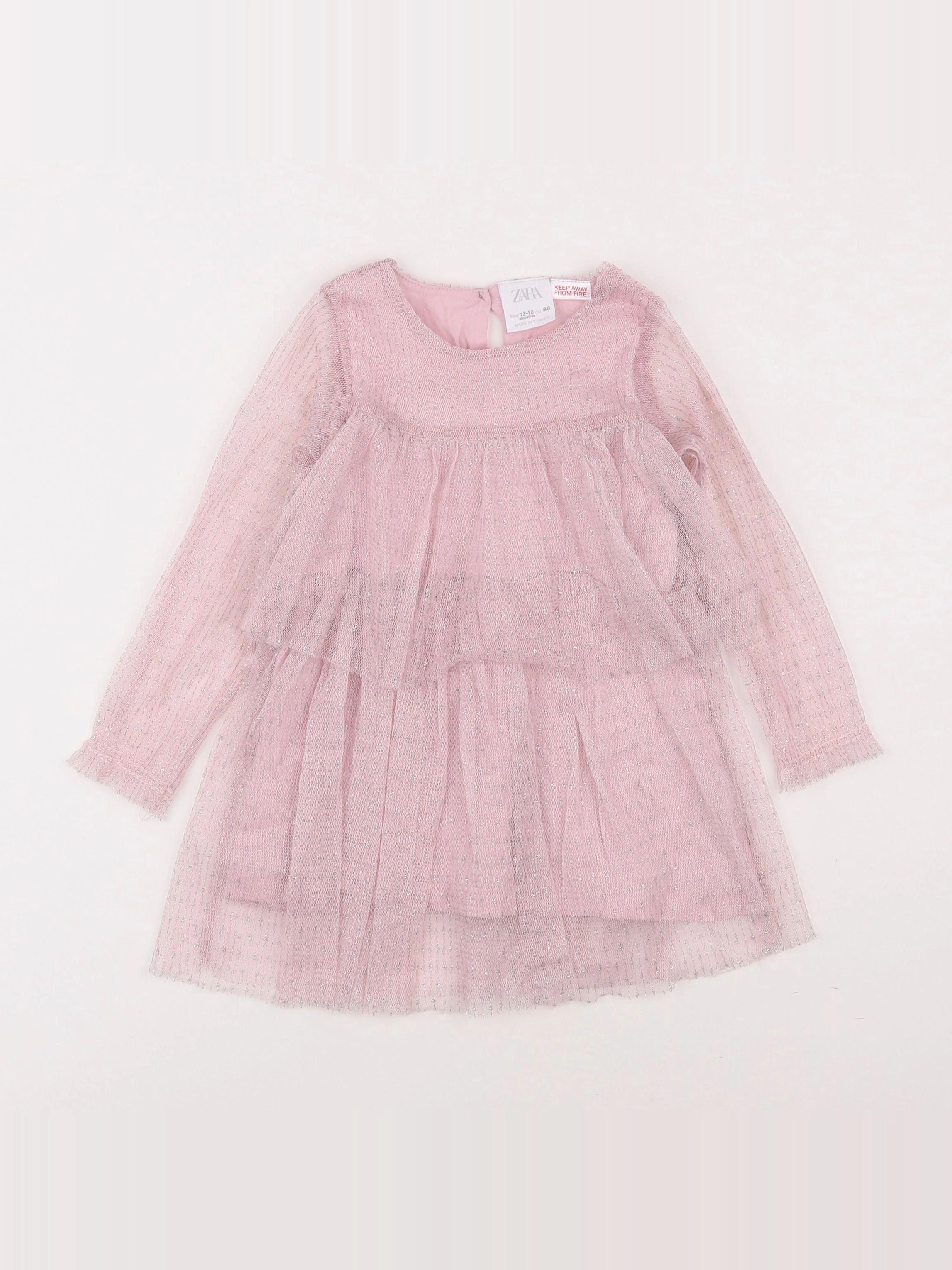 Zara - robe rose - 12/18 mois