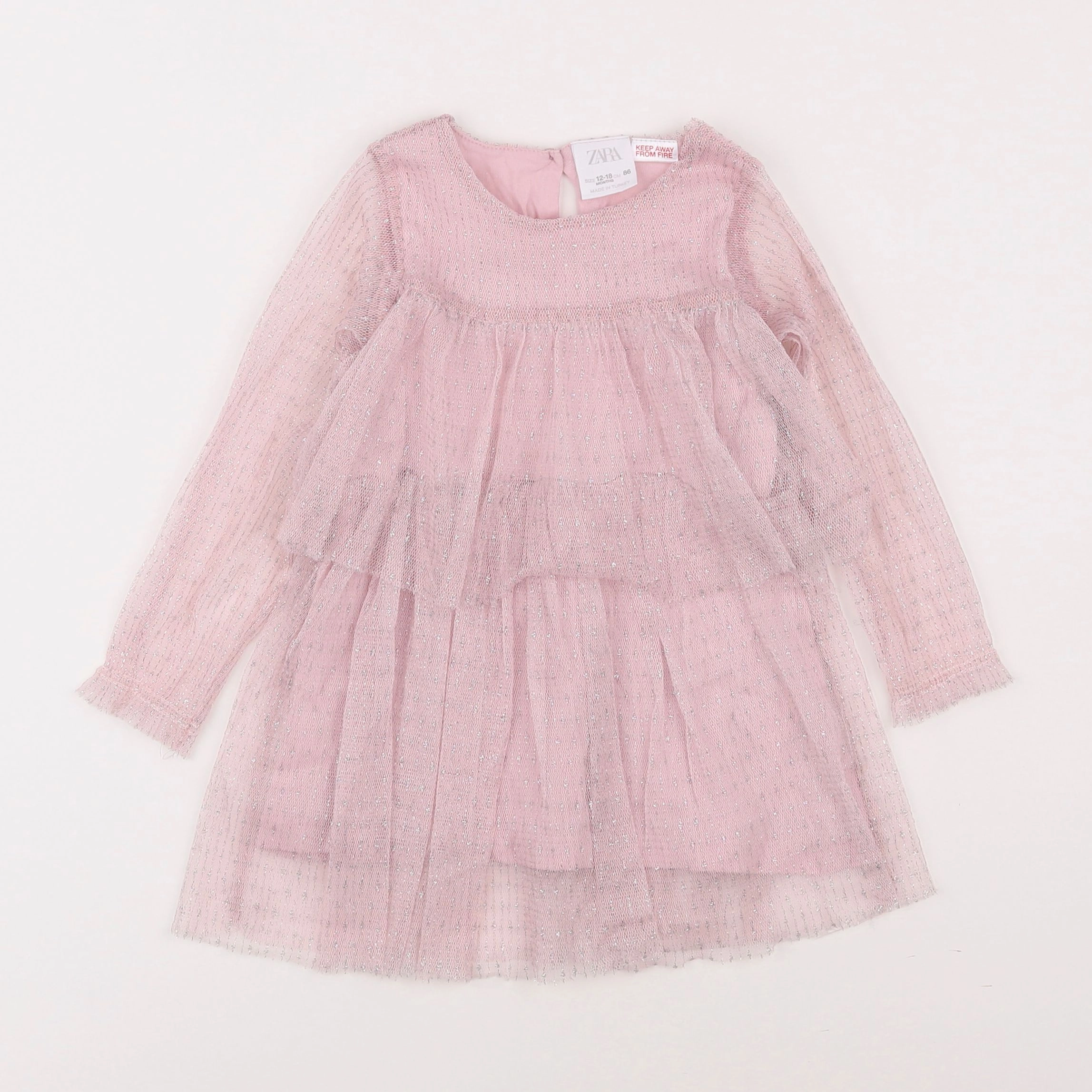 Zara - robe rose - 12/18 mois