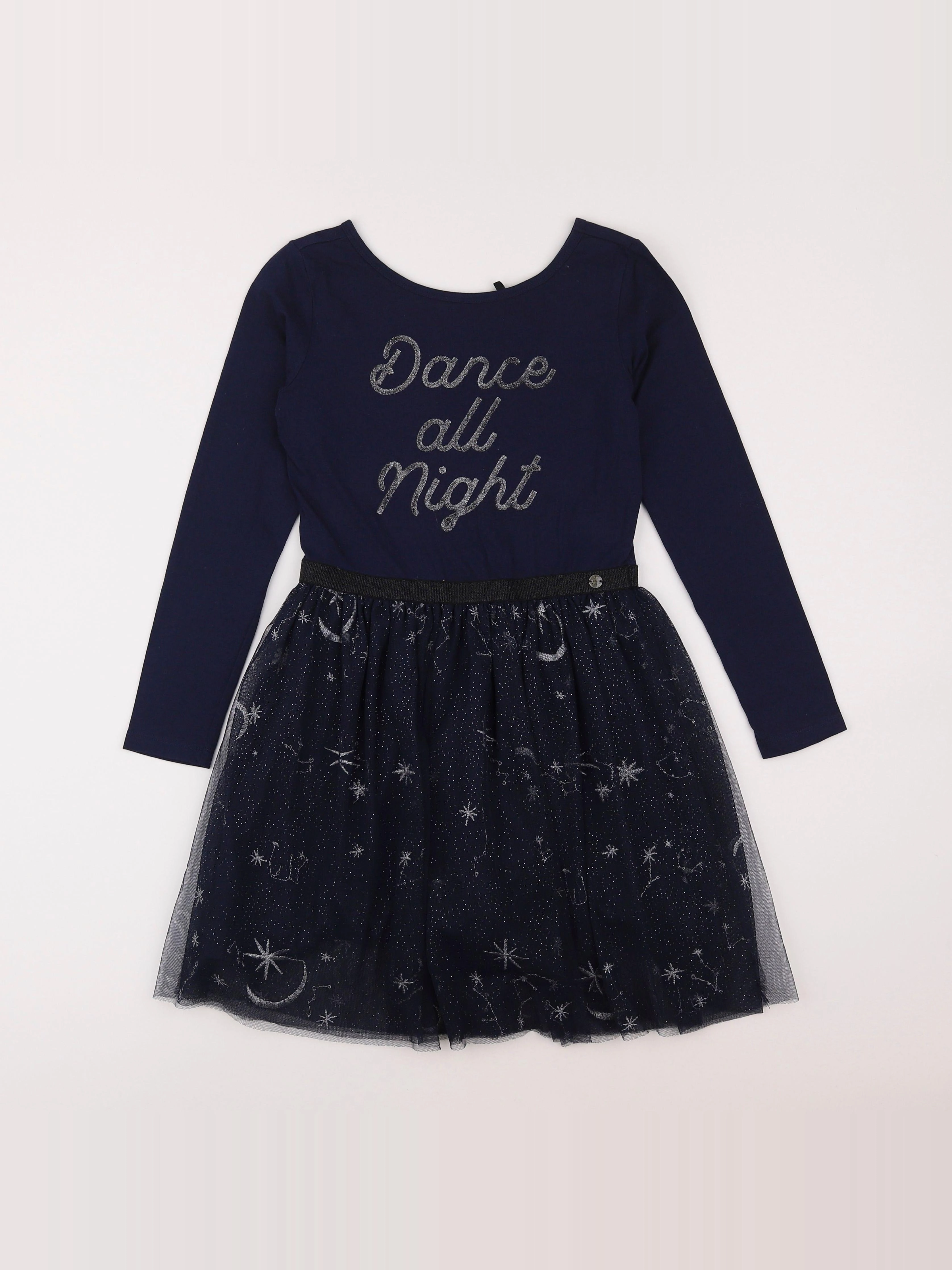 IKKS - robe bleu, argent - 10 ans
