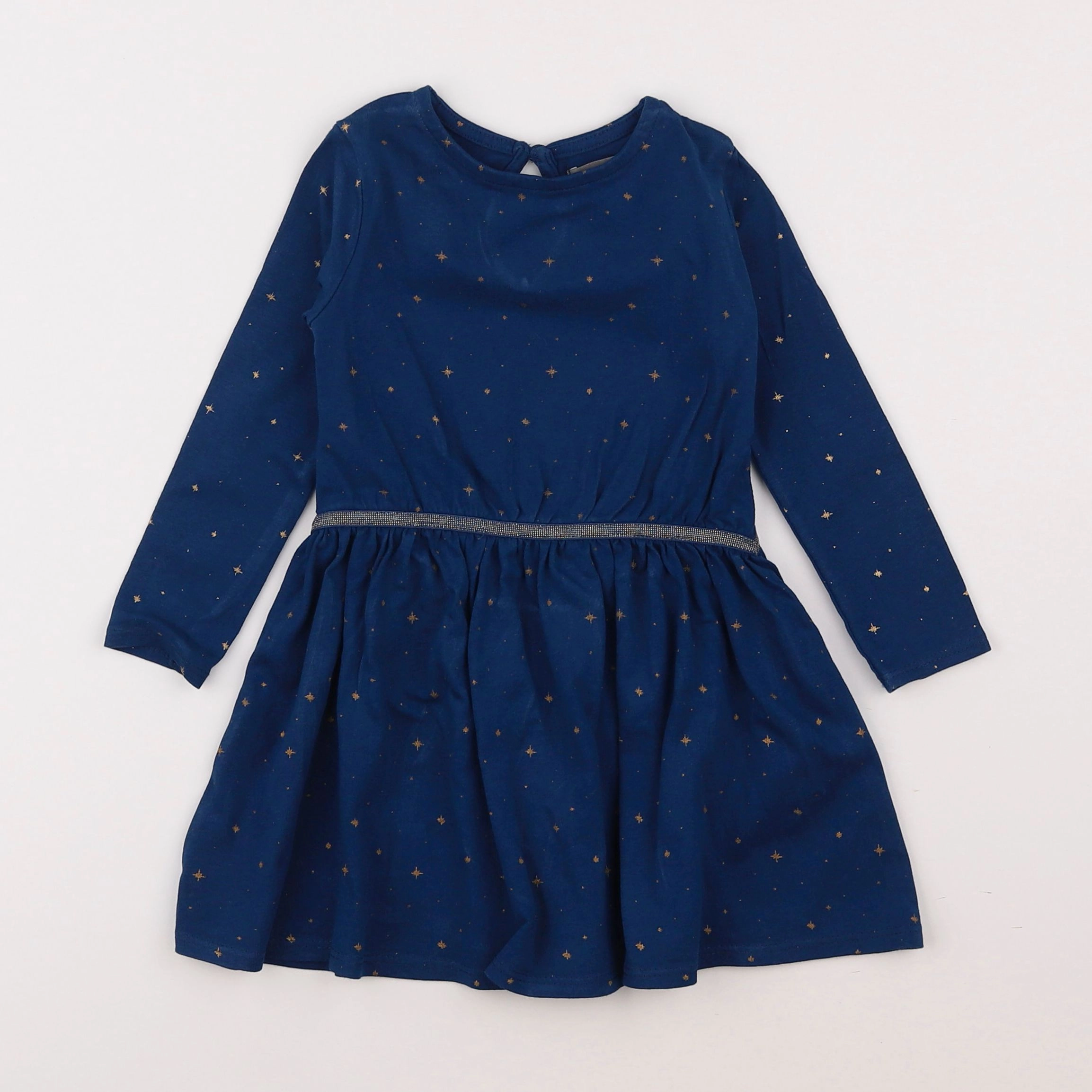 Vertbaudet - robe bleu, or - 3 ans