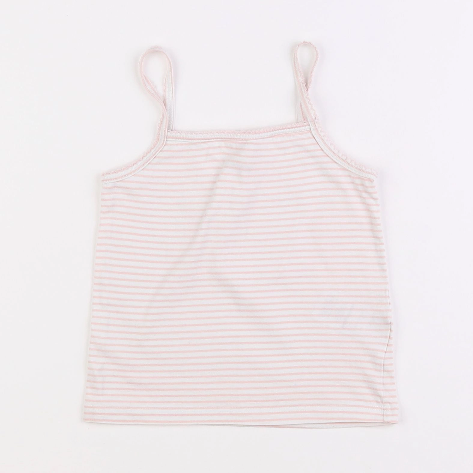 Vertbaudet - maillot de corps blanc, rose - 4 ans