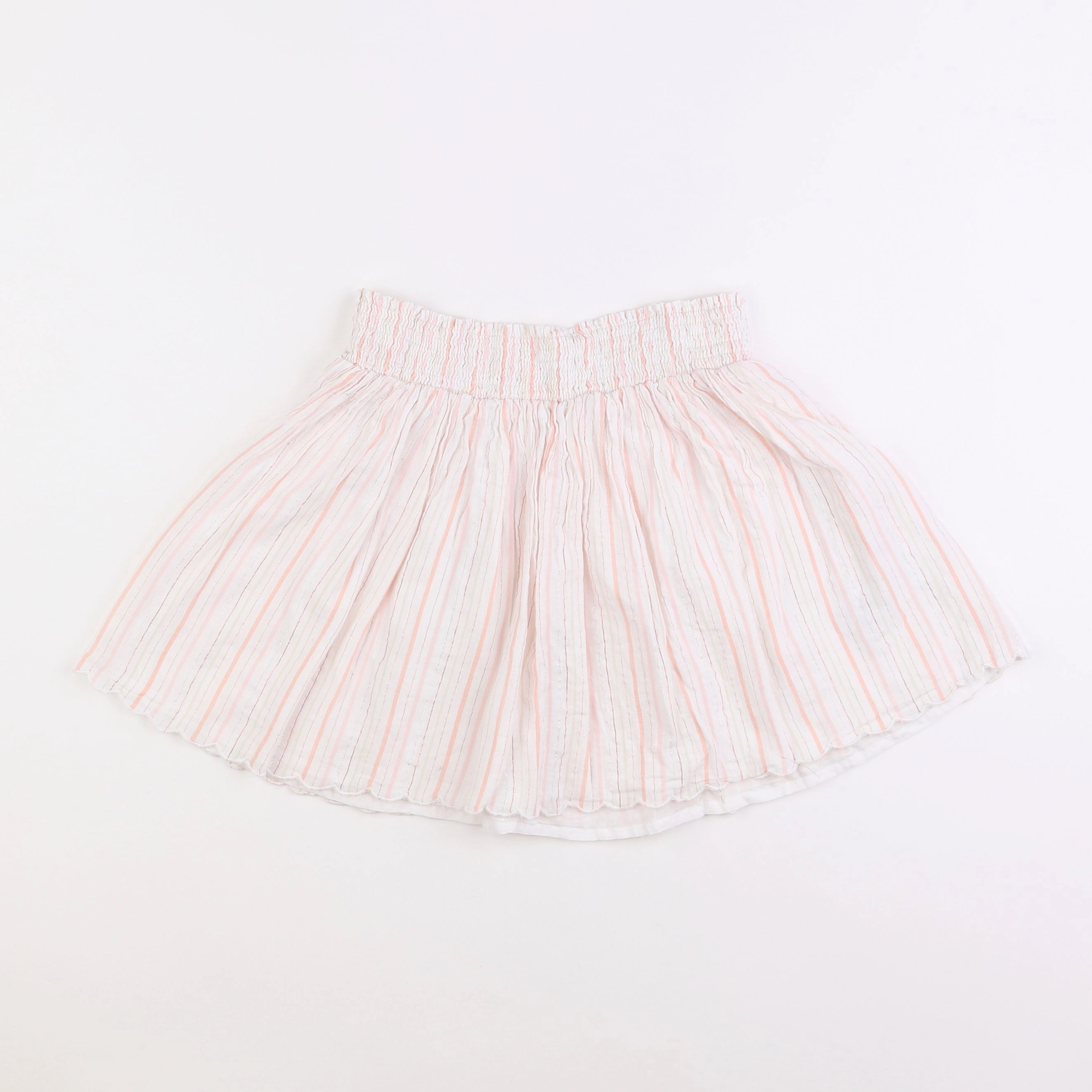 Vertbaudet - jupe blanc, rose, or - 10 ans