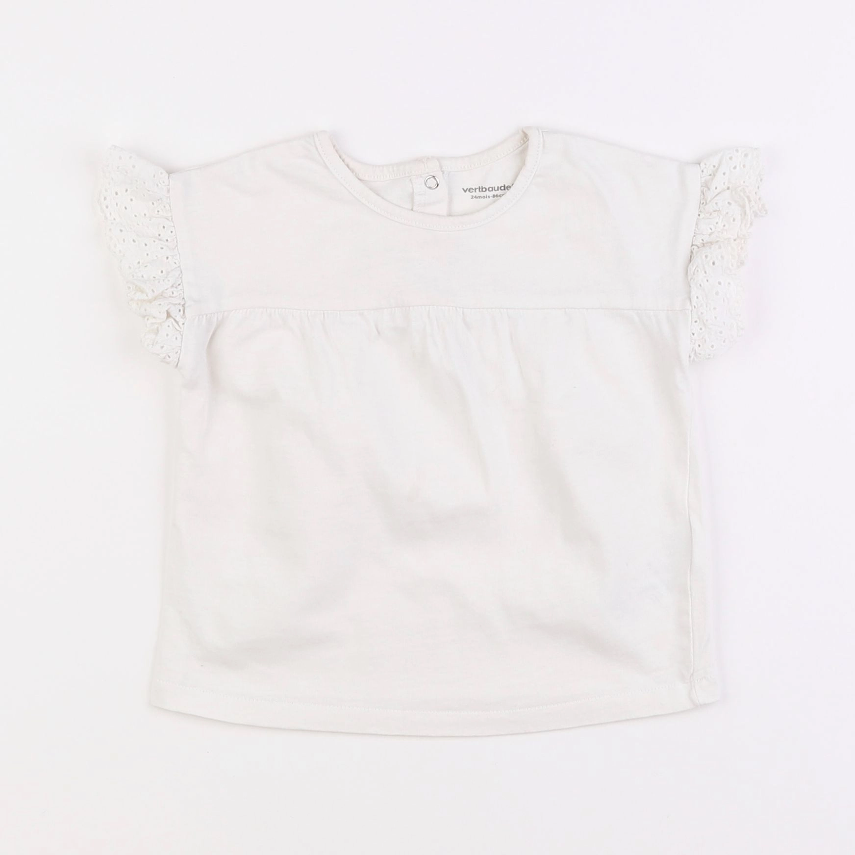 Vertbaudet - tee-shirt blanc - 2 ans