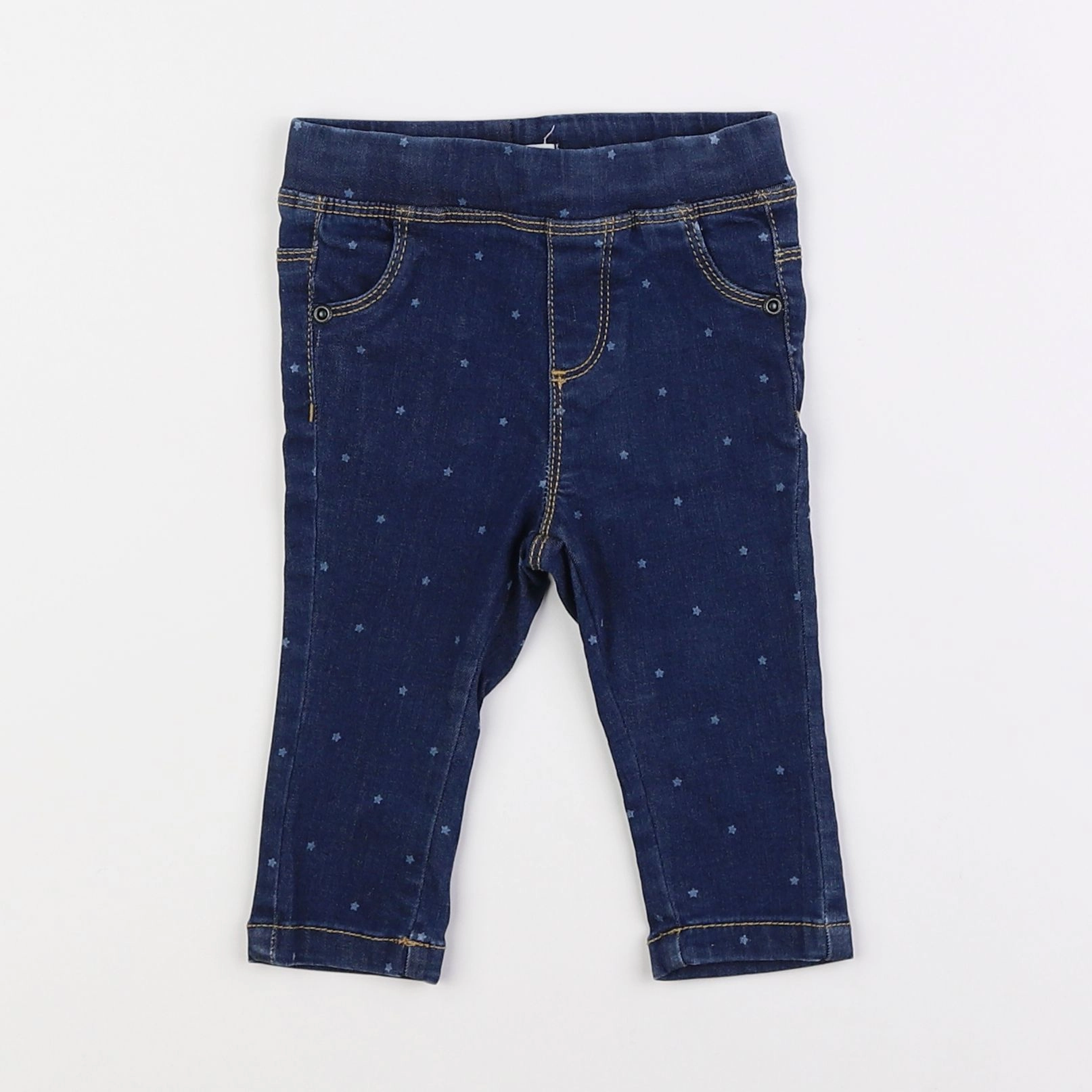 Vertbaudet - jegging bleu - 6 mois