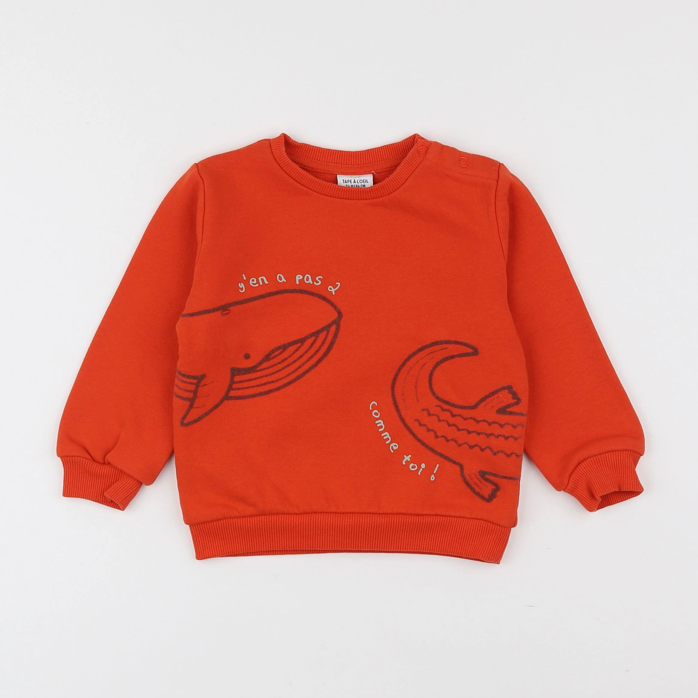 Tape à l'oeil - sweat rouge - 2 ans