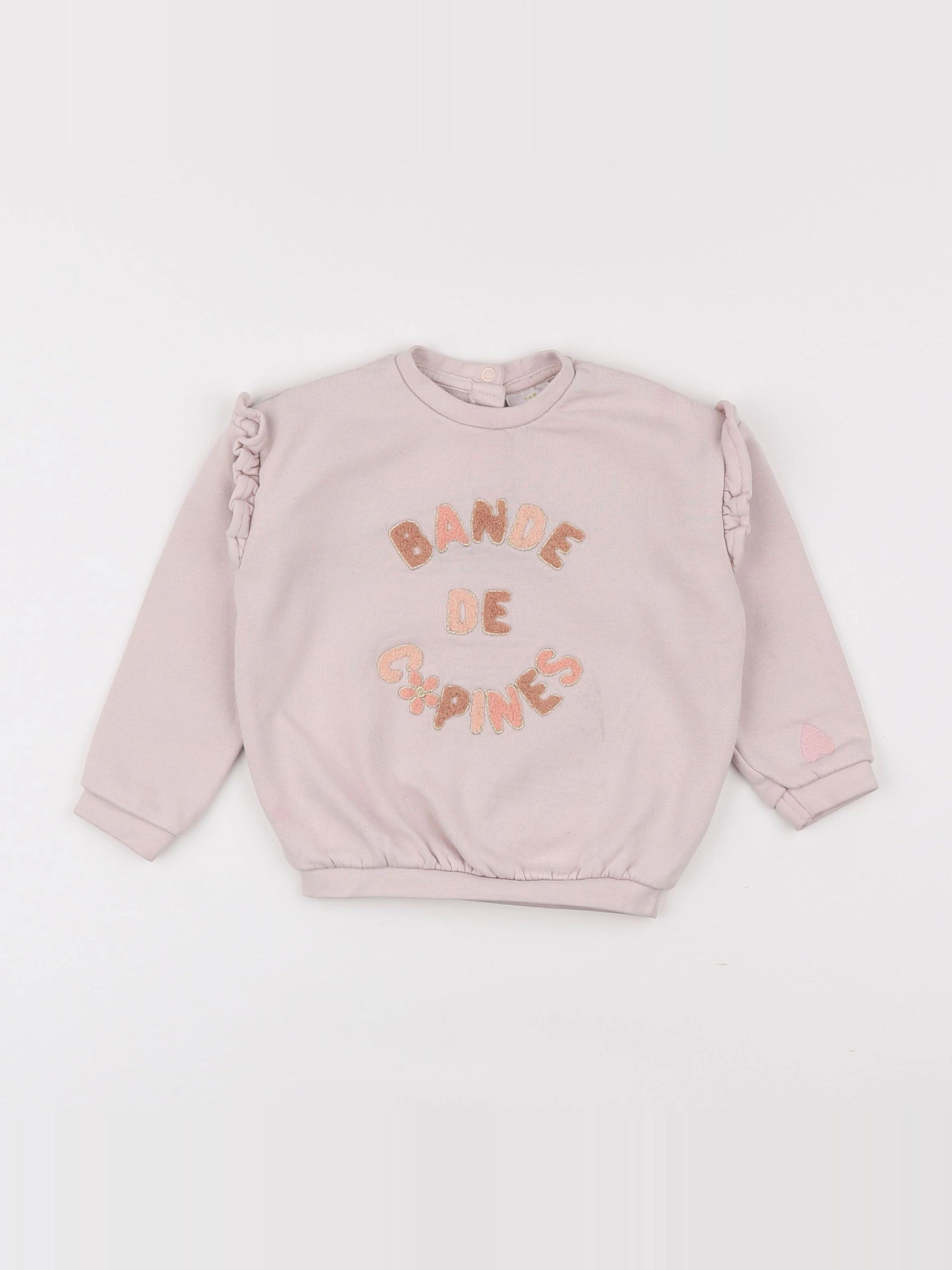 Tape à l'oeil - sweat rose - 2 ans