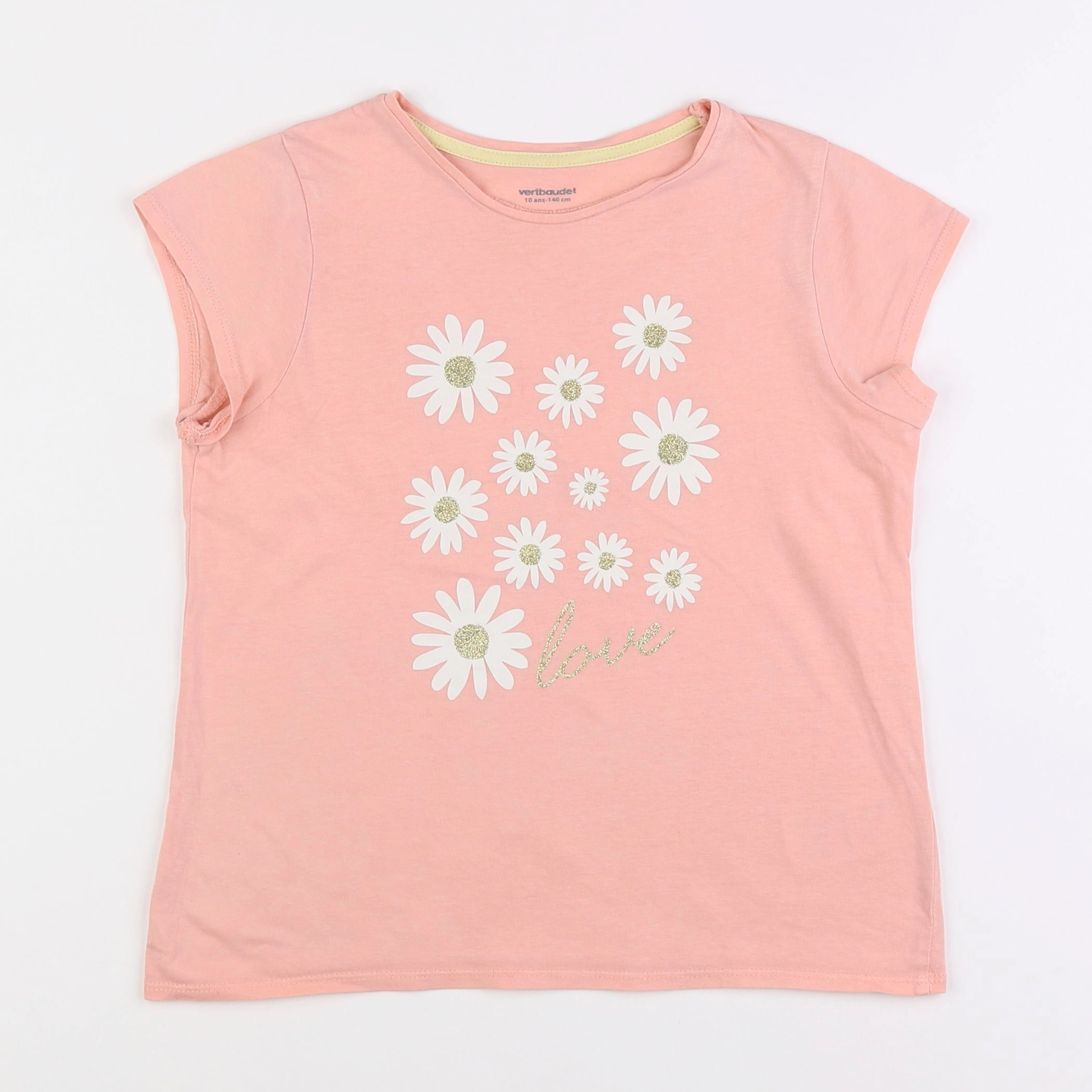 Vertbaudet - tee-shirt rose - 10 ans