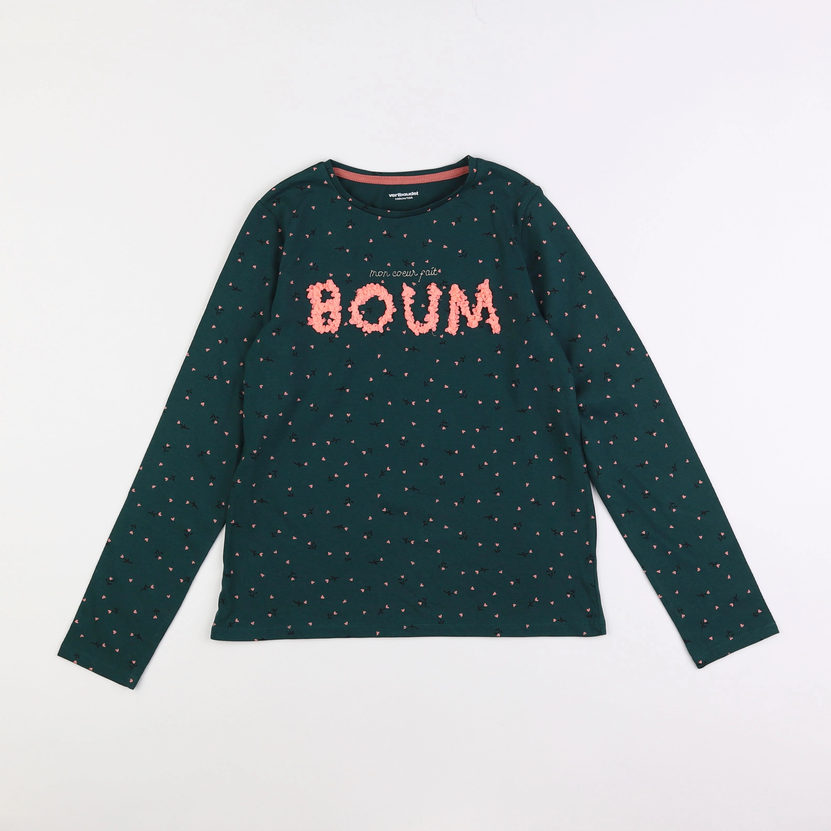 Vertbaudet - tee-shirt vert - 10 ans