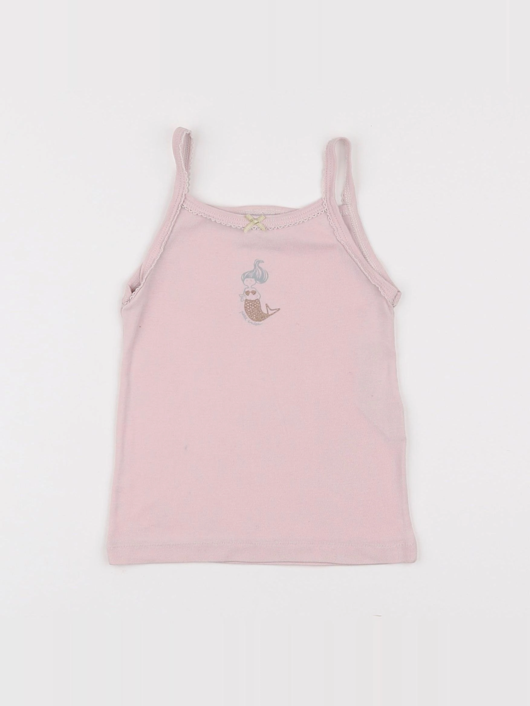 Petit Bateau - maillot de corps rose - 2 ans