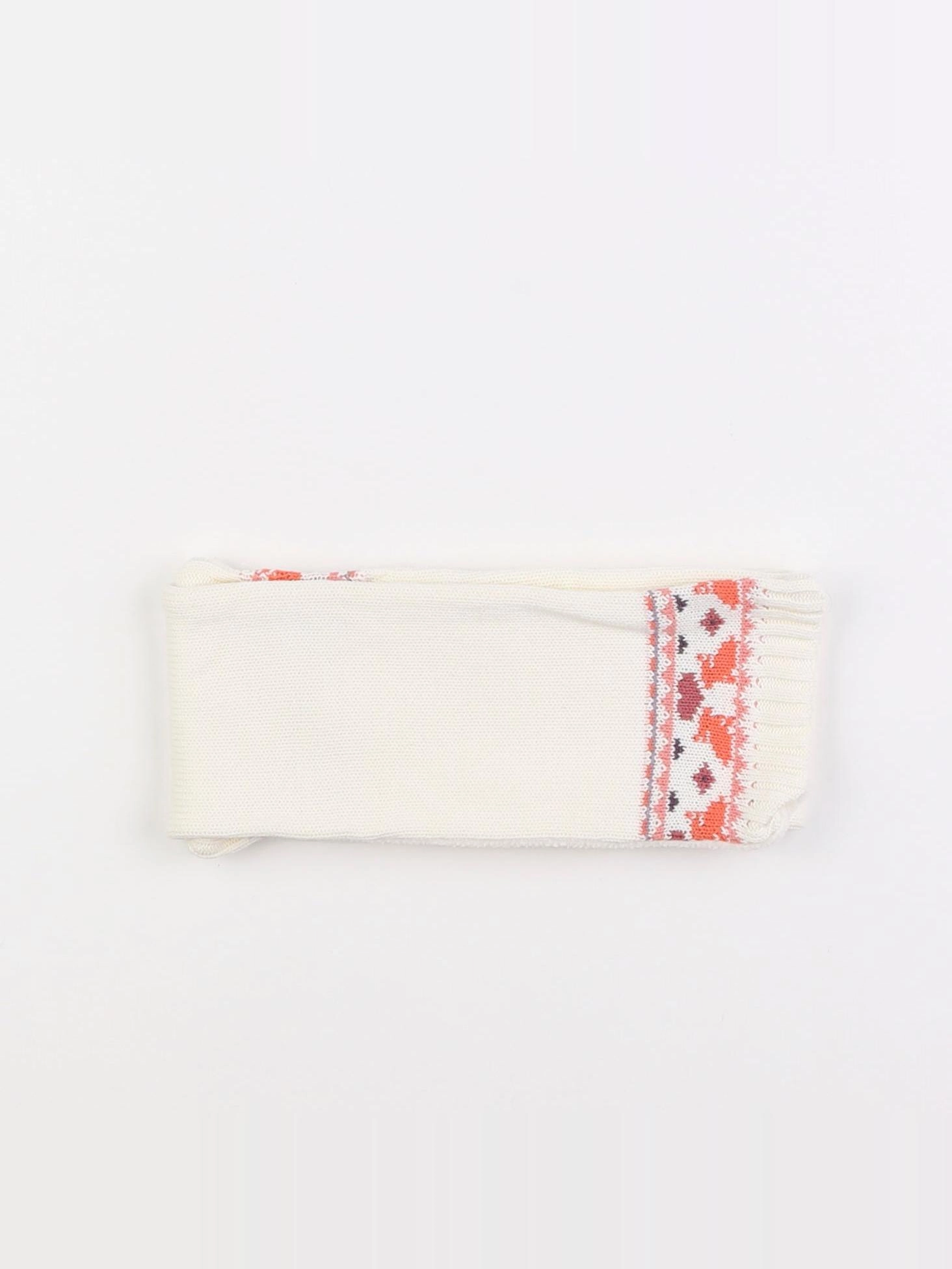 Vertbaudet - écharpe beige, orange - 3/6 mois