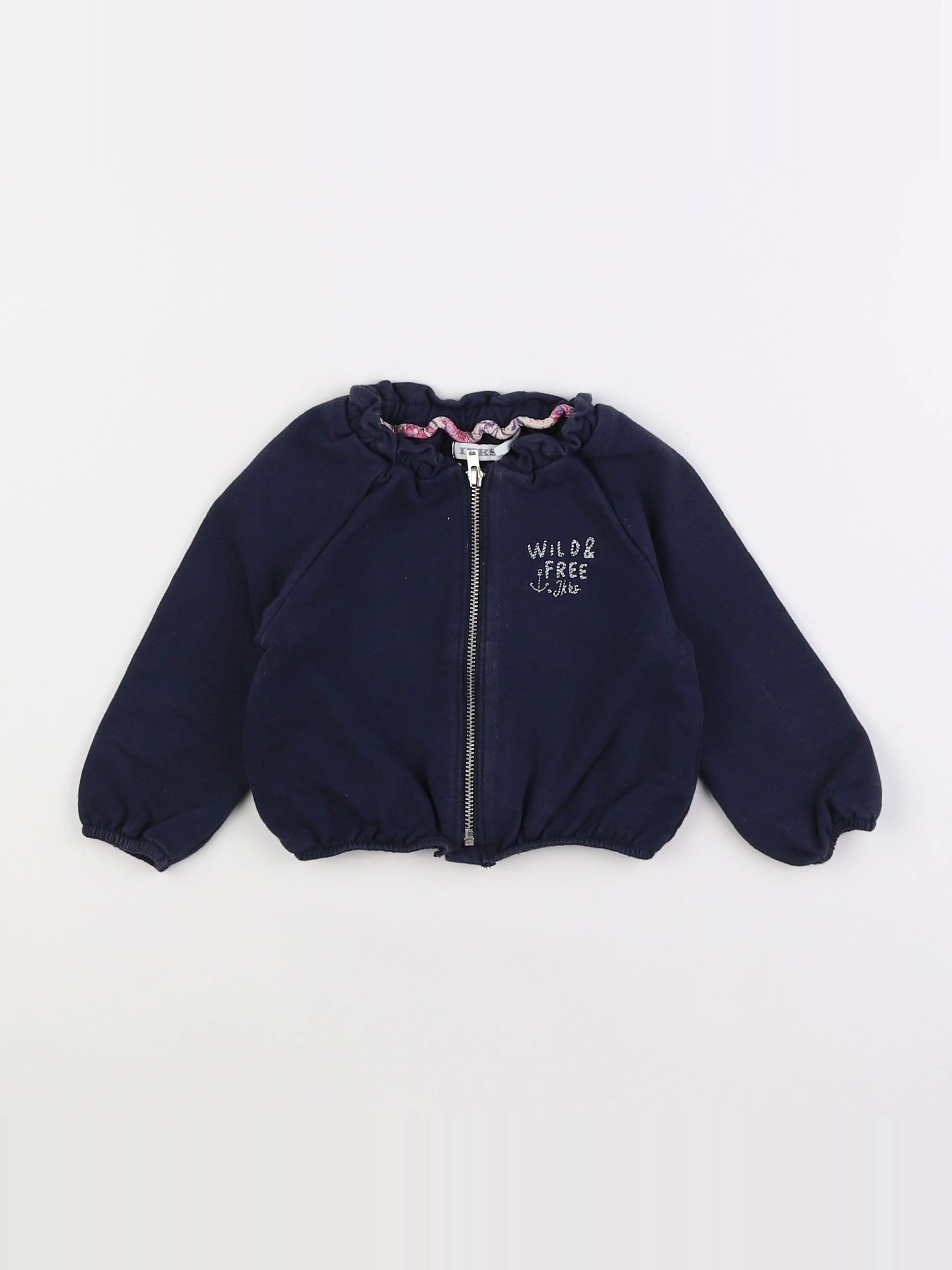 IKKS - sweat bleu - 12 mois