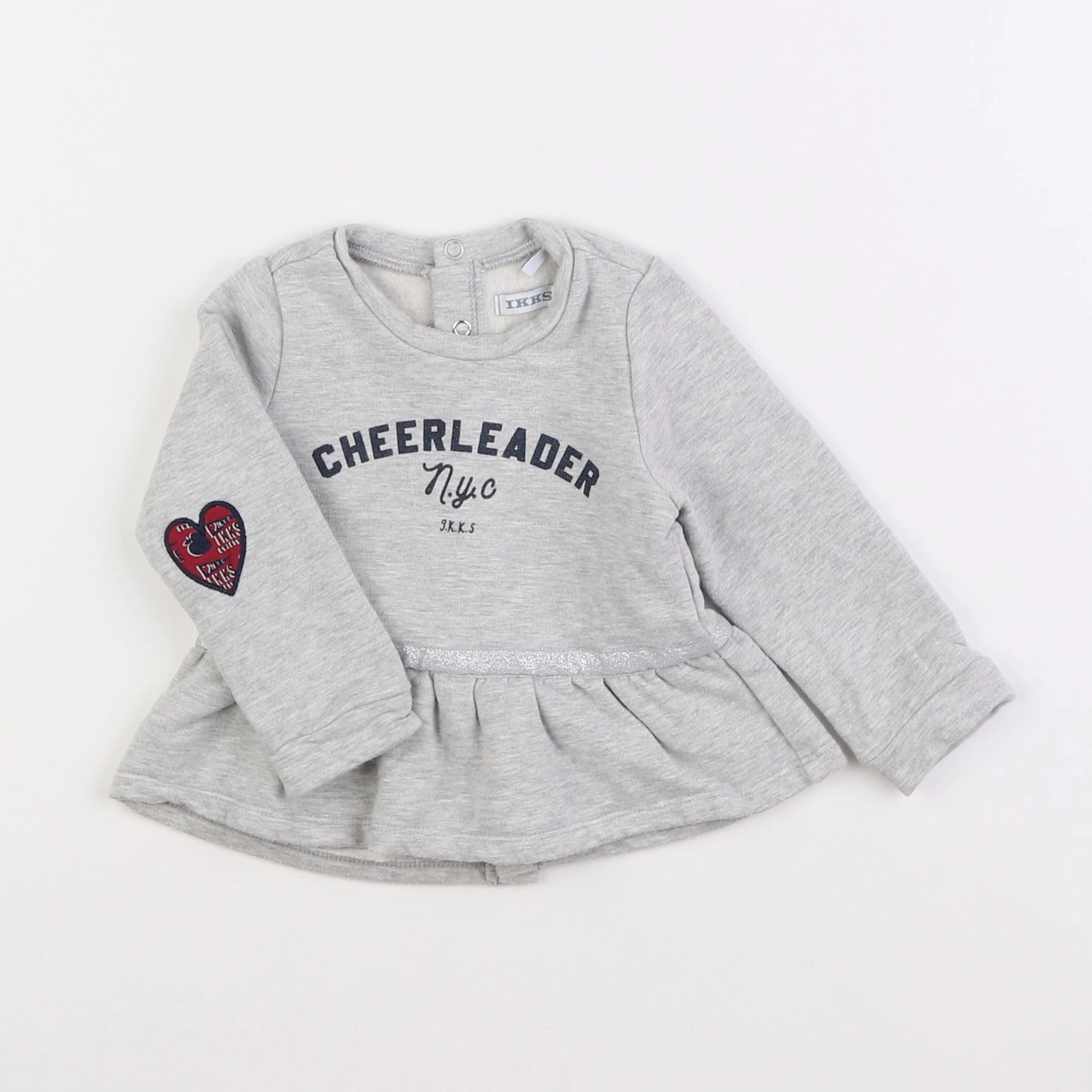 IKKS - sweat gris - 12 mois