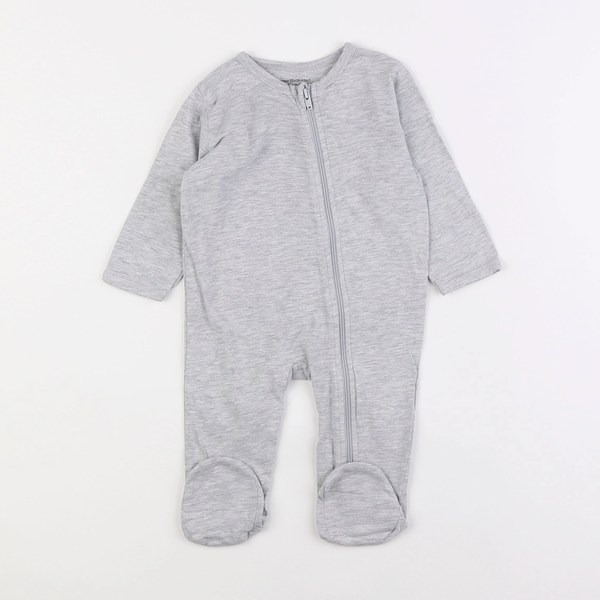 Vertbaudet - pyjama coton gris - 6 mois
