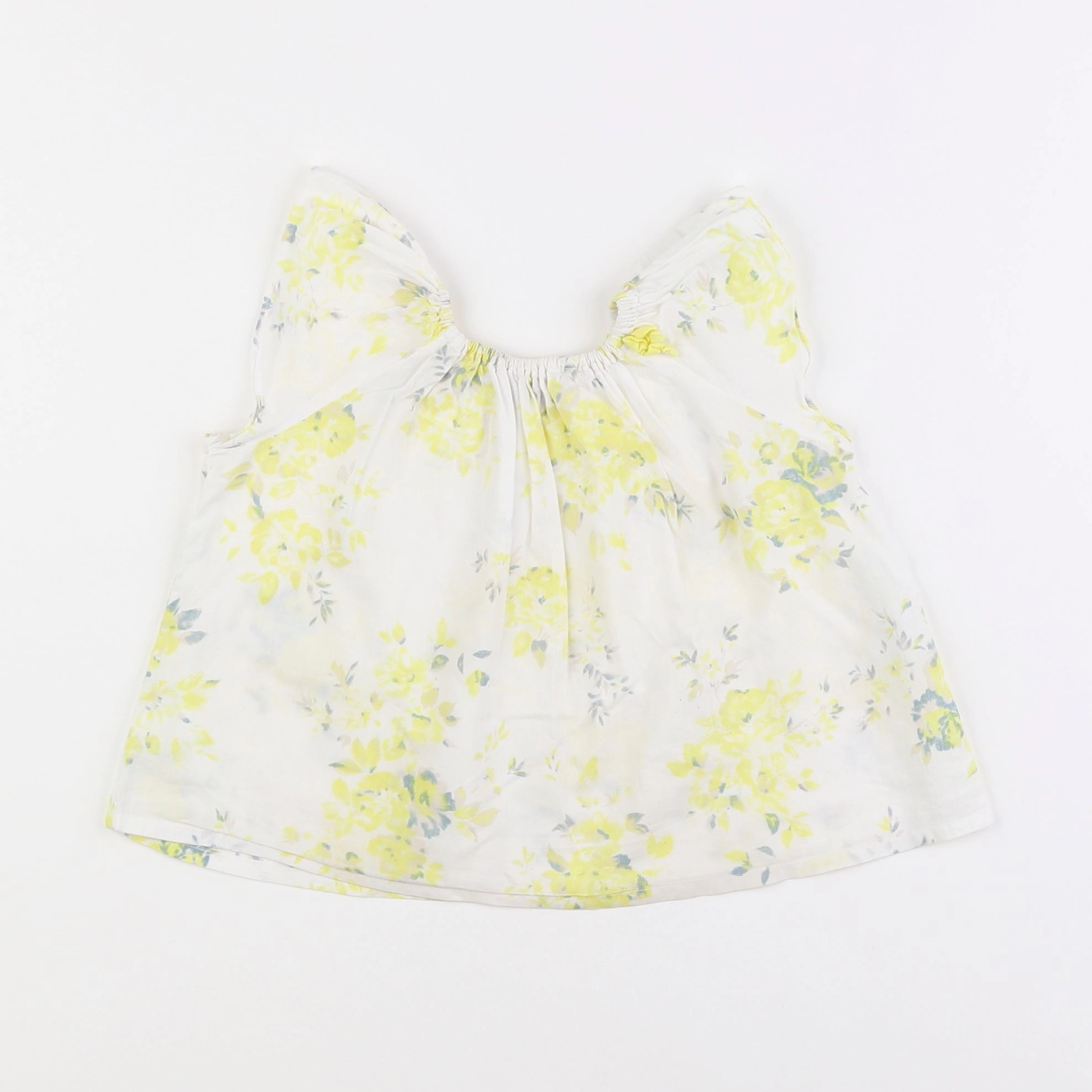 Bonton - blouse blanc, jaune - 12 mois