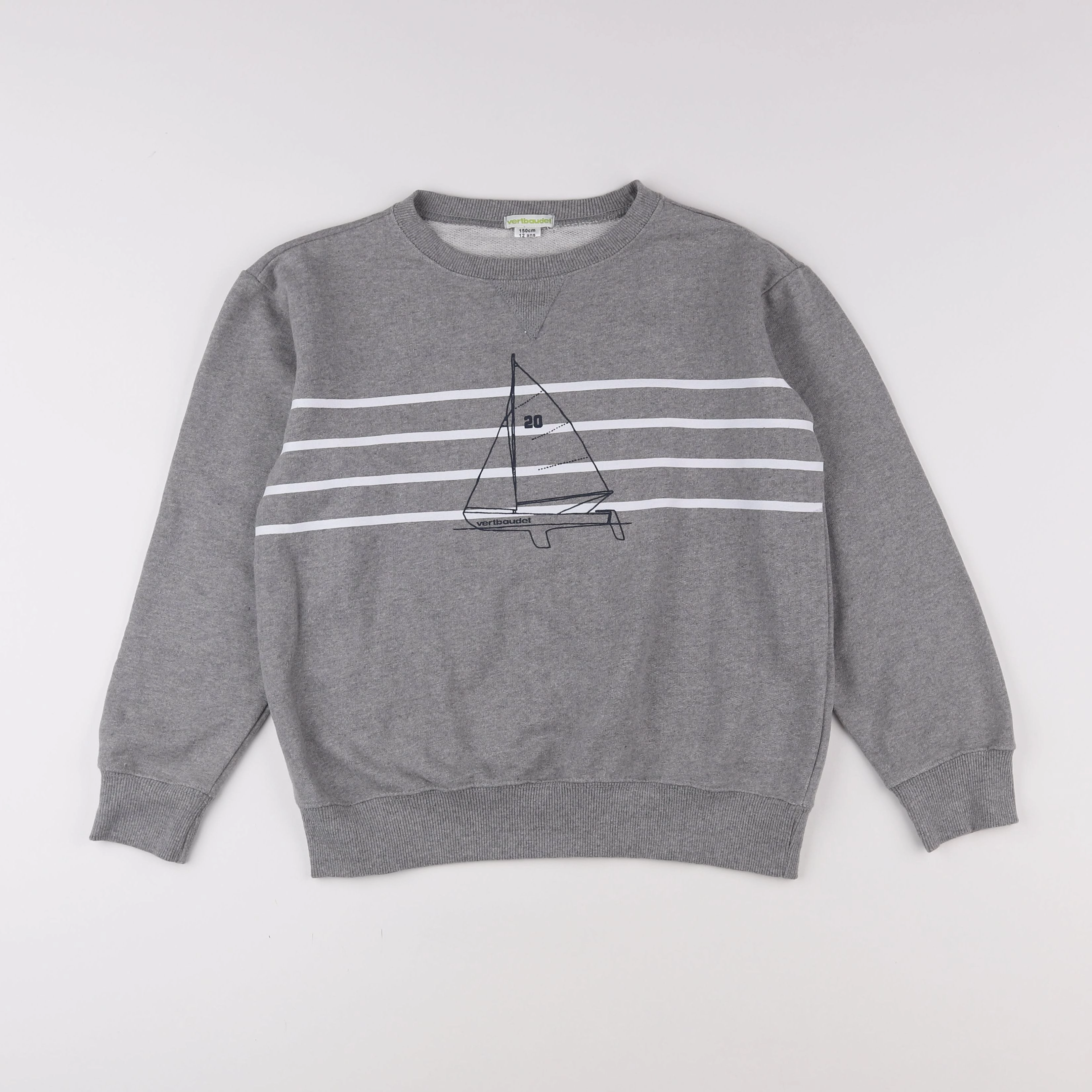 Vertbaudet - sweat gris - 12 ans