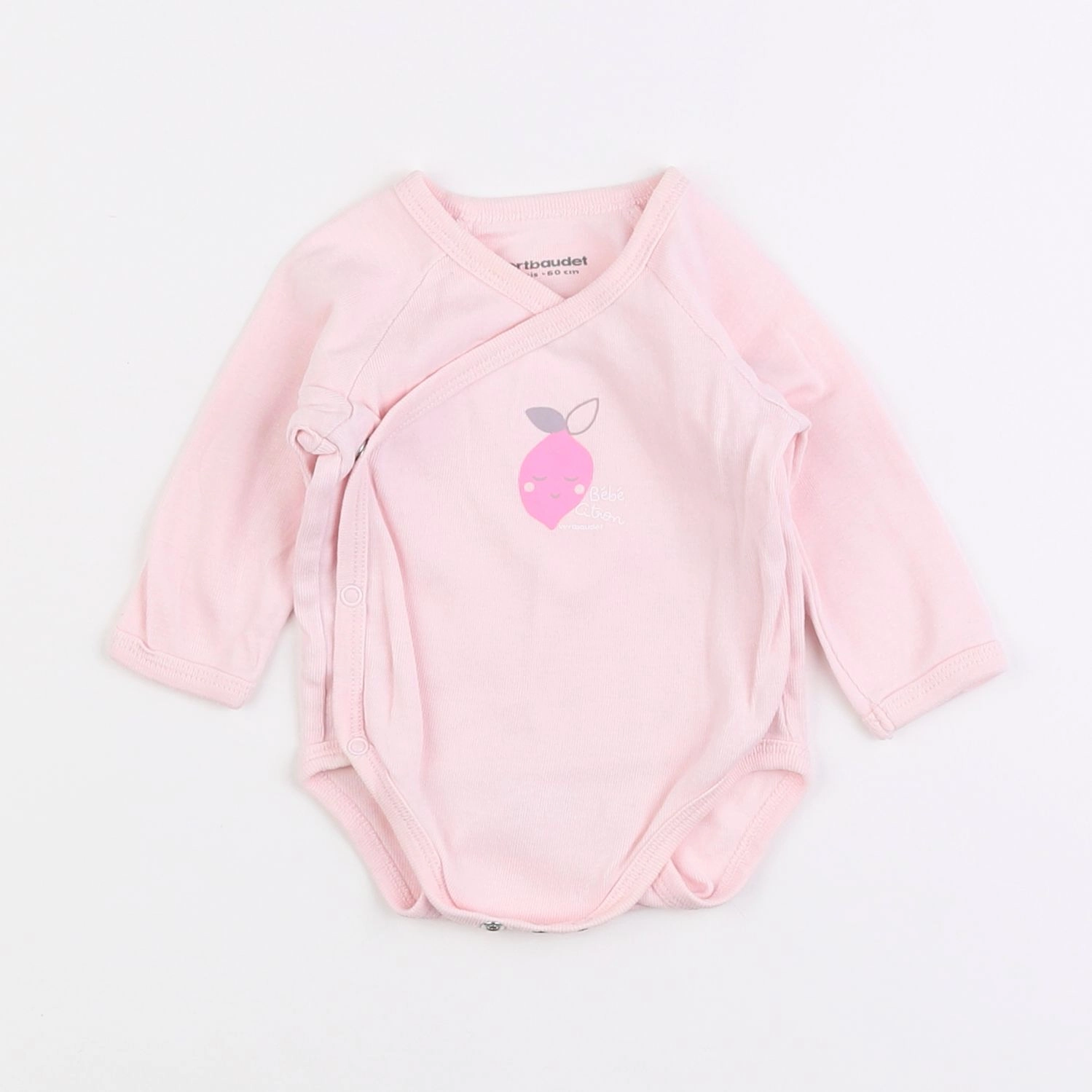 Vertbaudet - body rose - 3 mois
