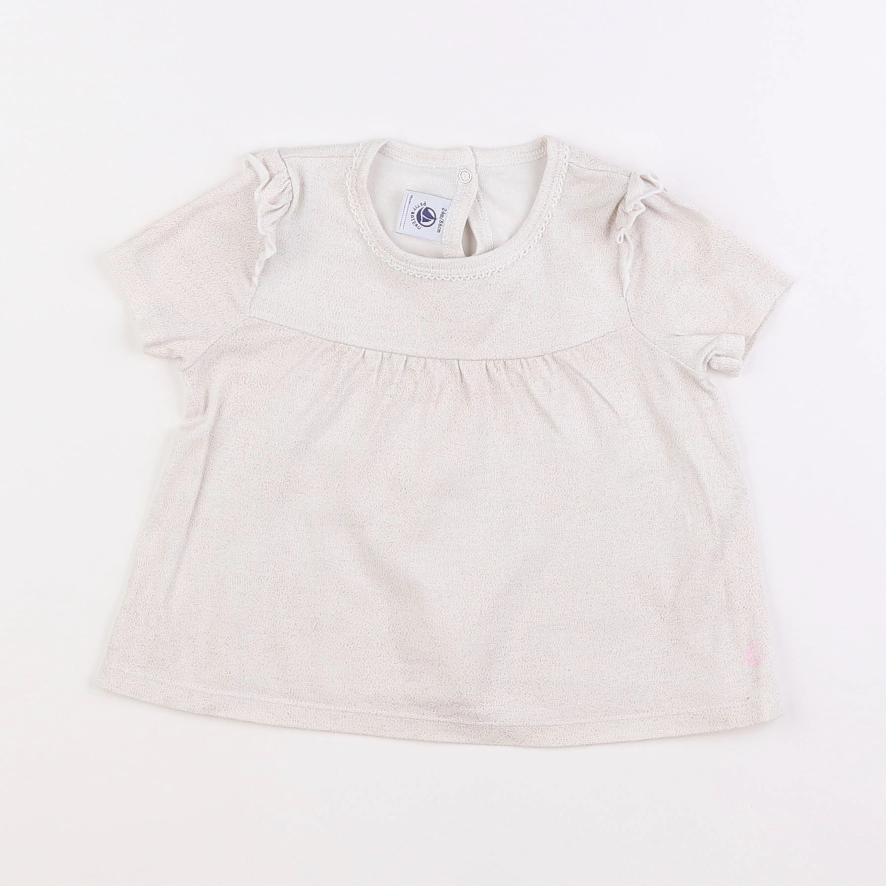 Petit Bateau - tee-shirt blanc - 2 ans