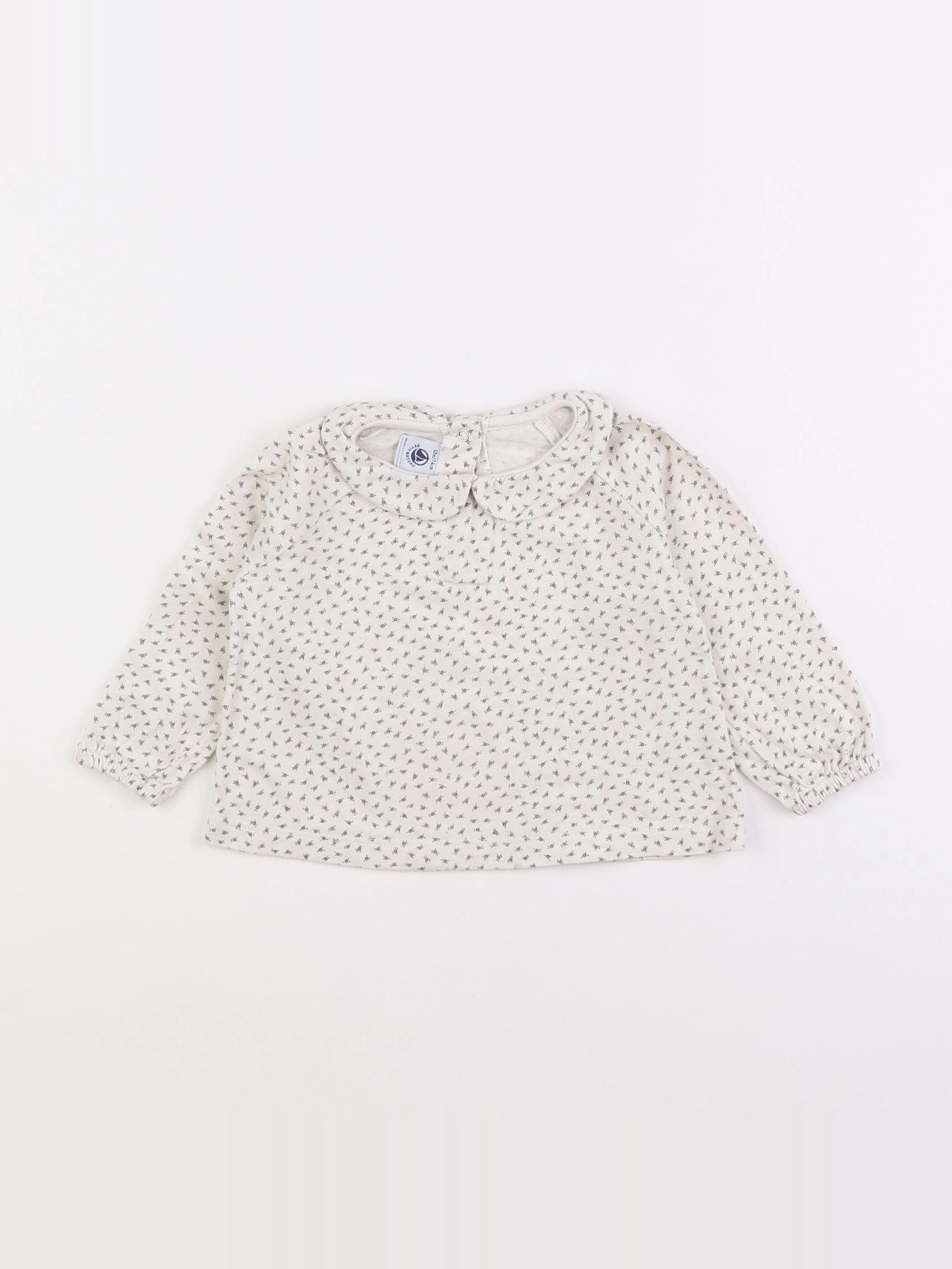 Petit Bateau - tee-shirt beige - 12 mois