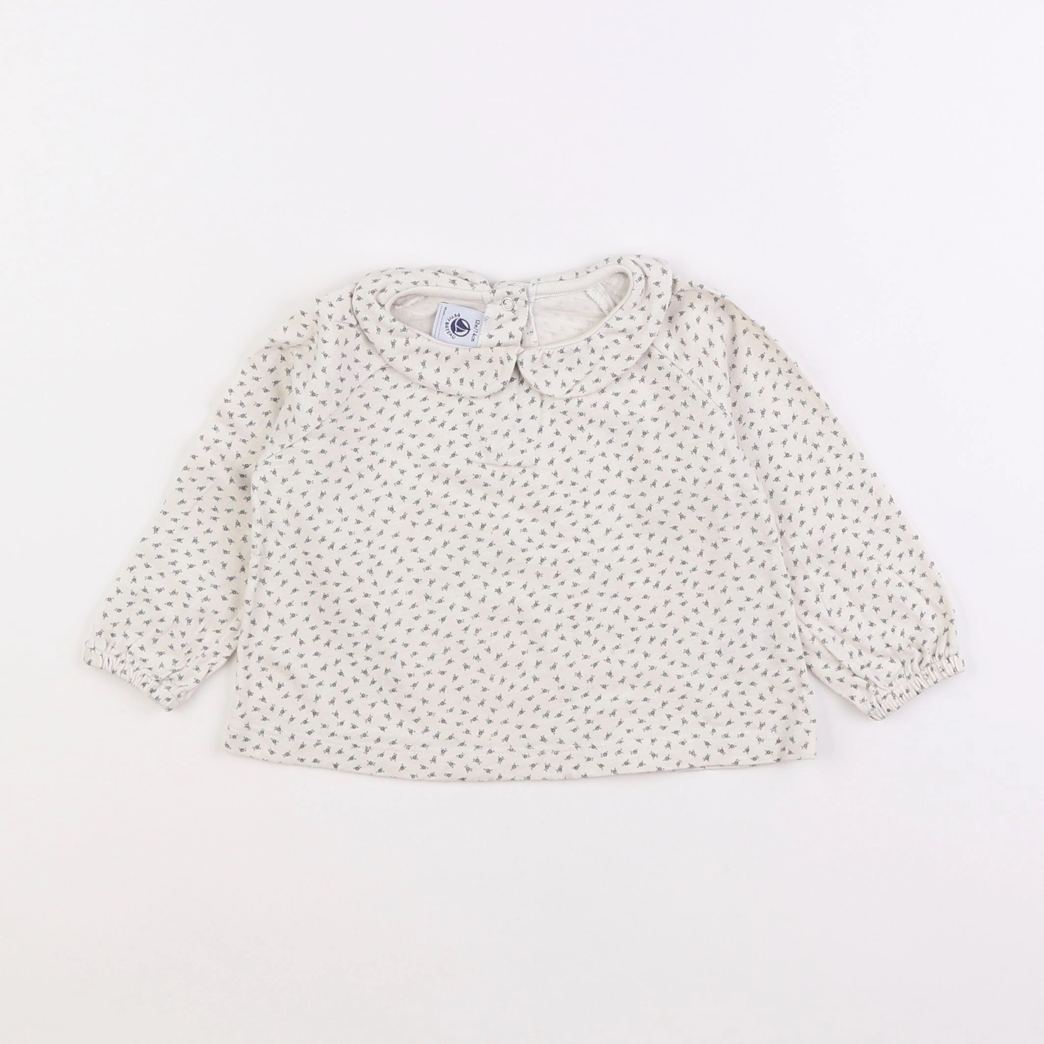 Petit Bateau - tee-shirt beige - 12 mois