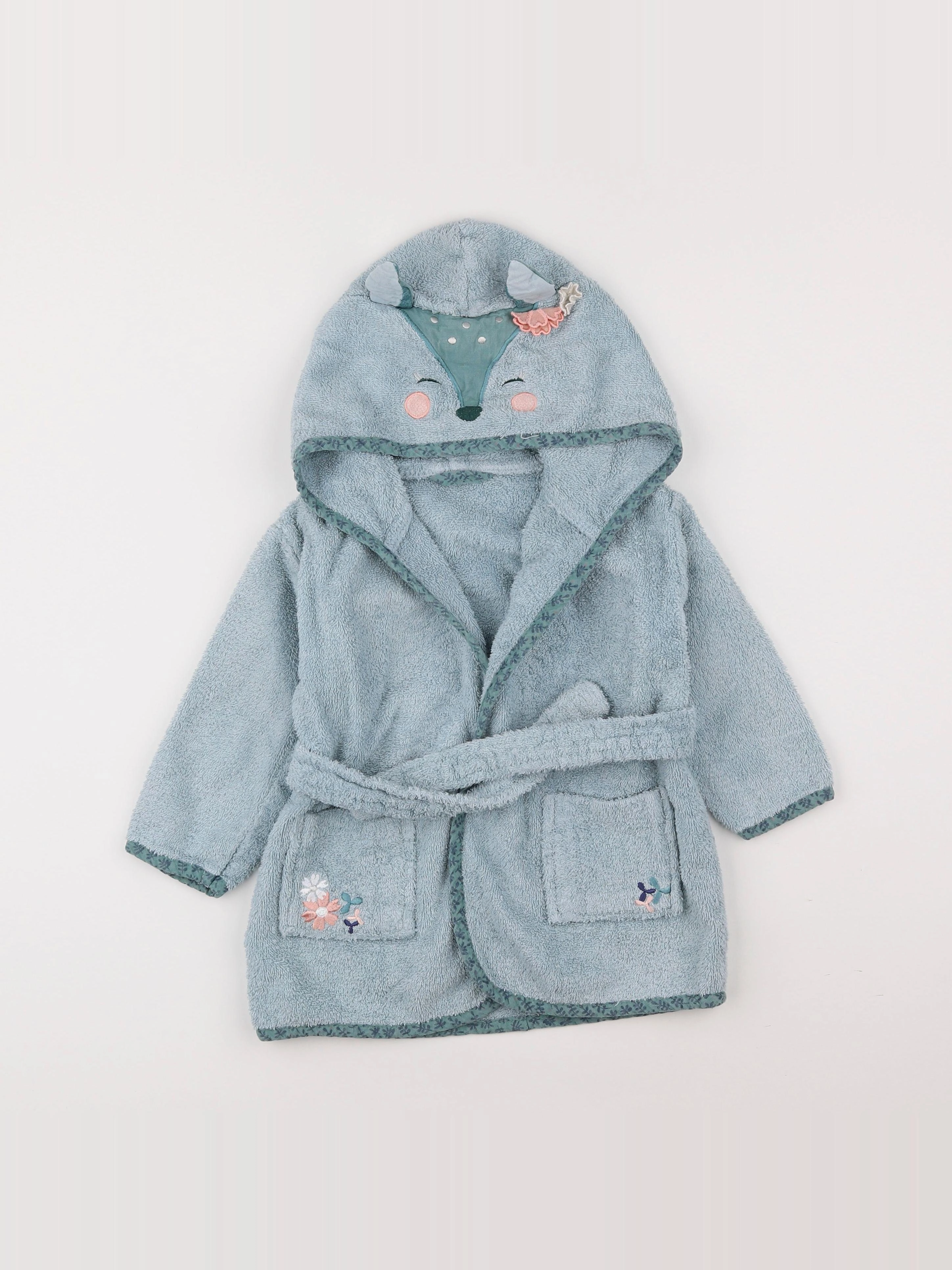 Vertbaudet - peignoir bleu - 2 ans