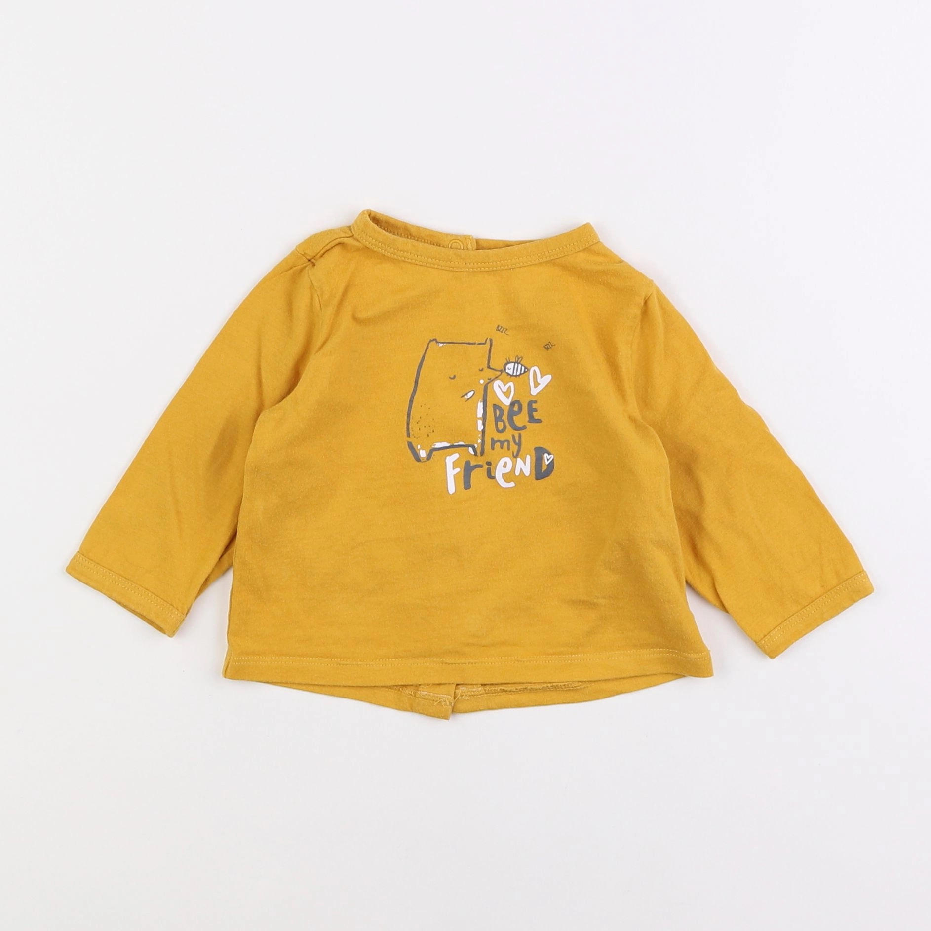 Vertbaudet - tee-shirt jaune - 6 mois
