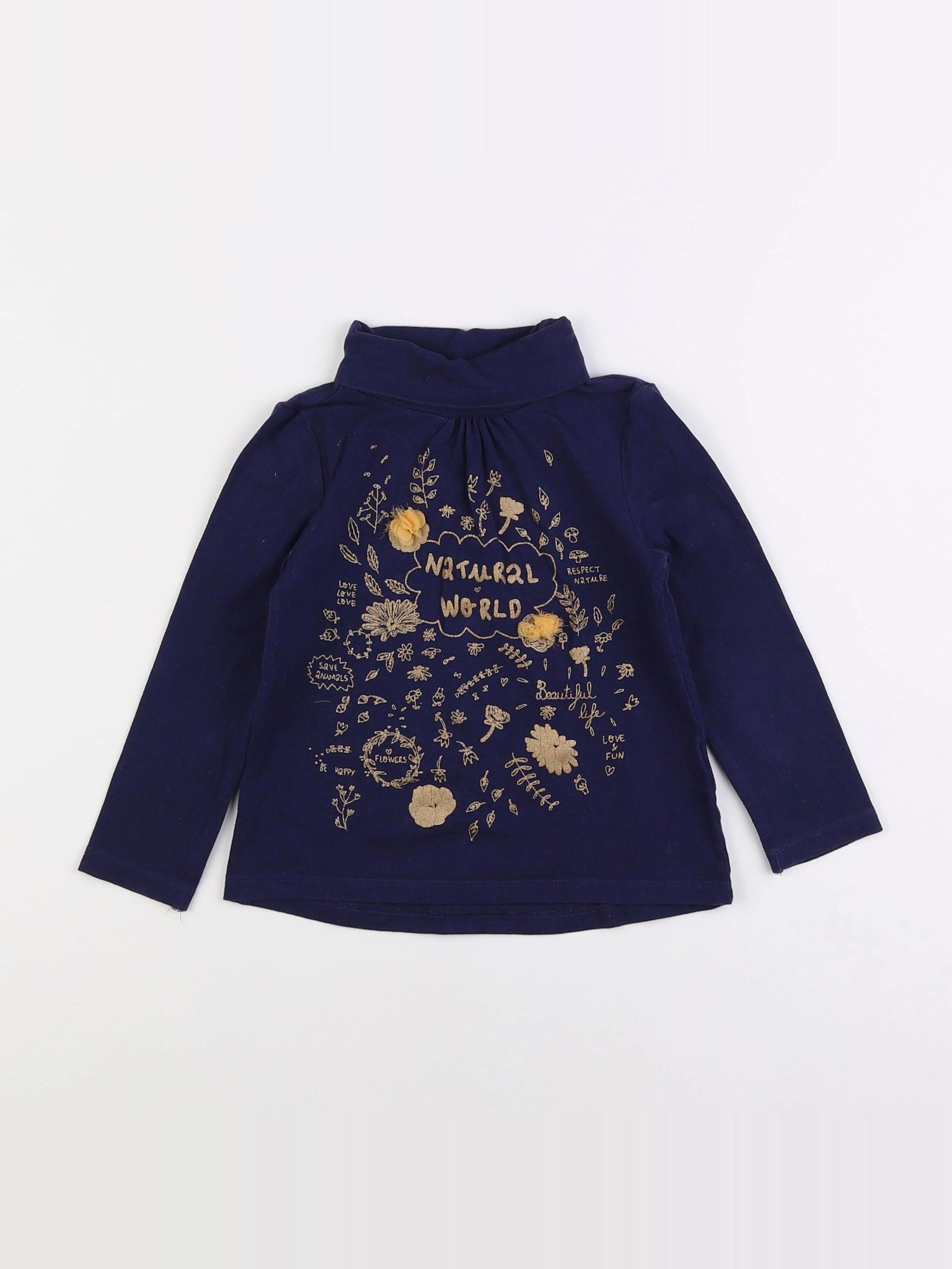 Vertbaudet - sous-pull bleu - 3 ans