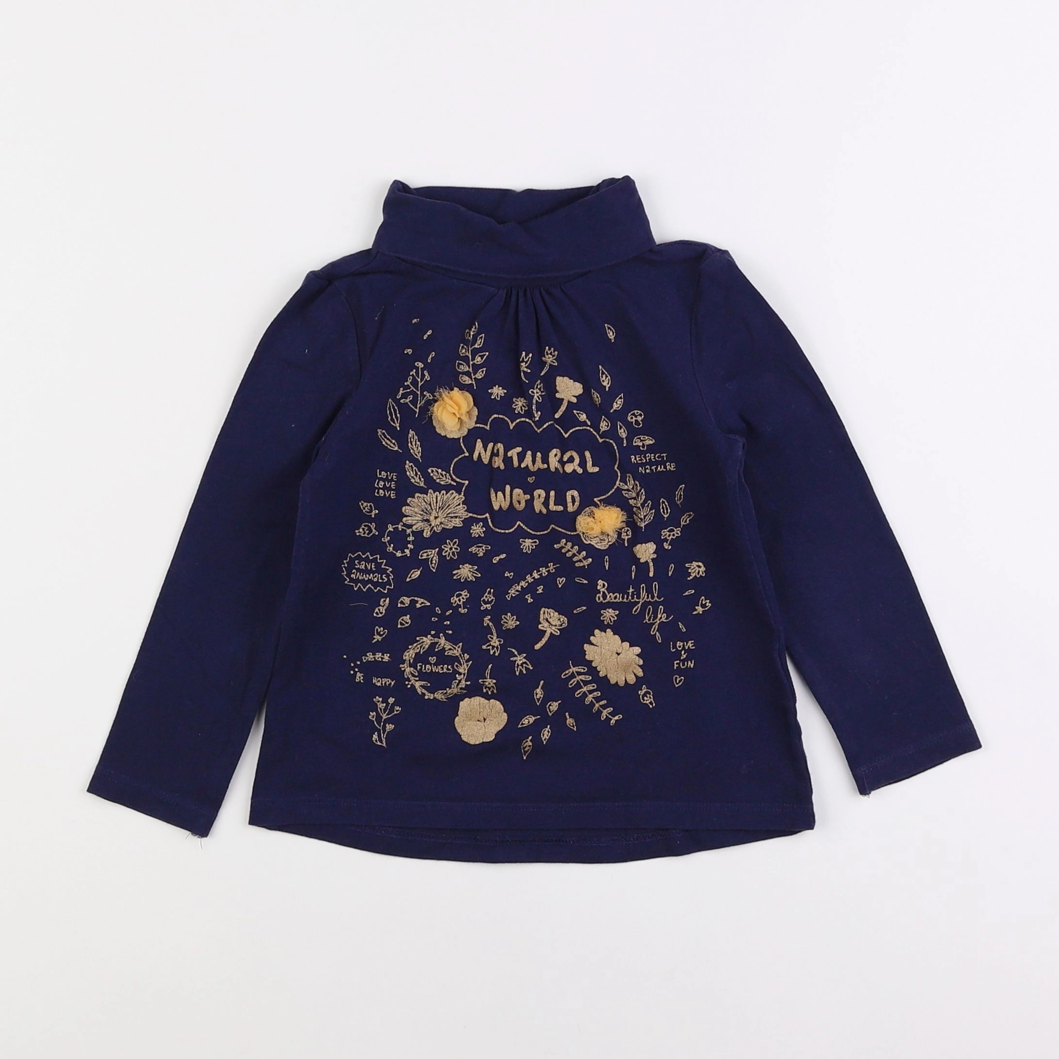 Vertbaudet - sous-pull bleu - 3 ans