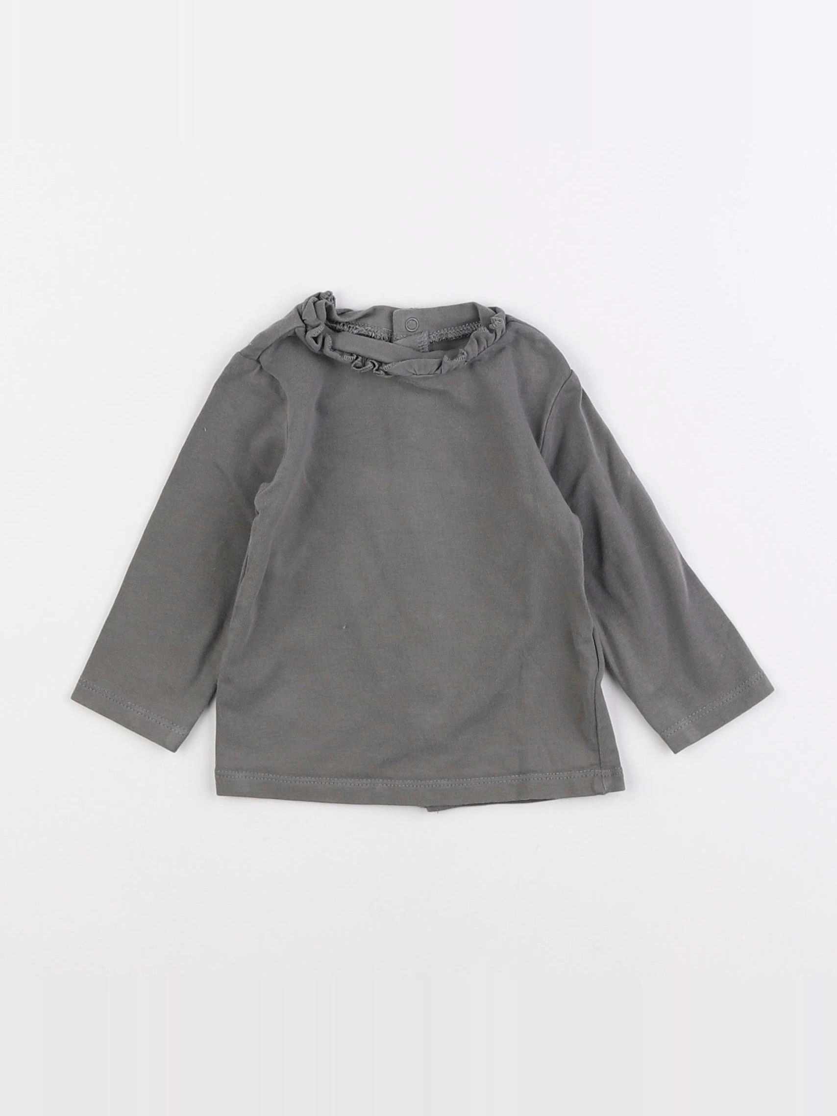 Vertbaudet - tee-shirt gris - 6 mois