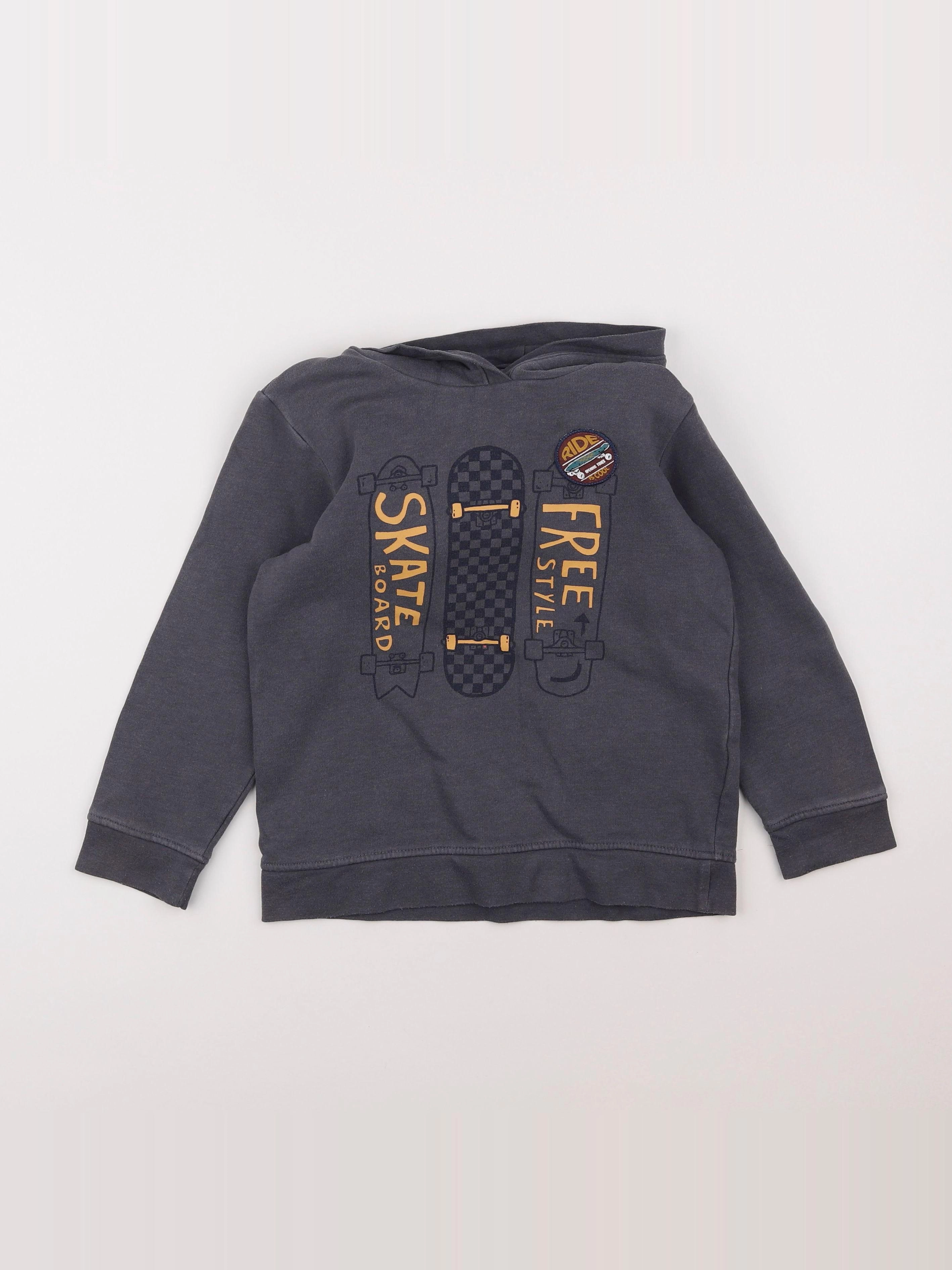 Vertbaudet - sweat gris - 8 ans