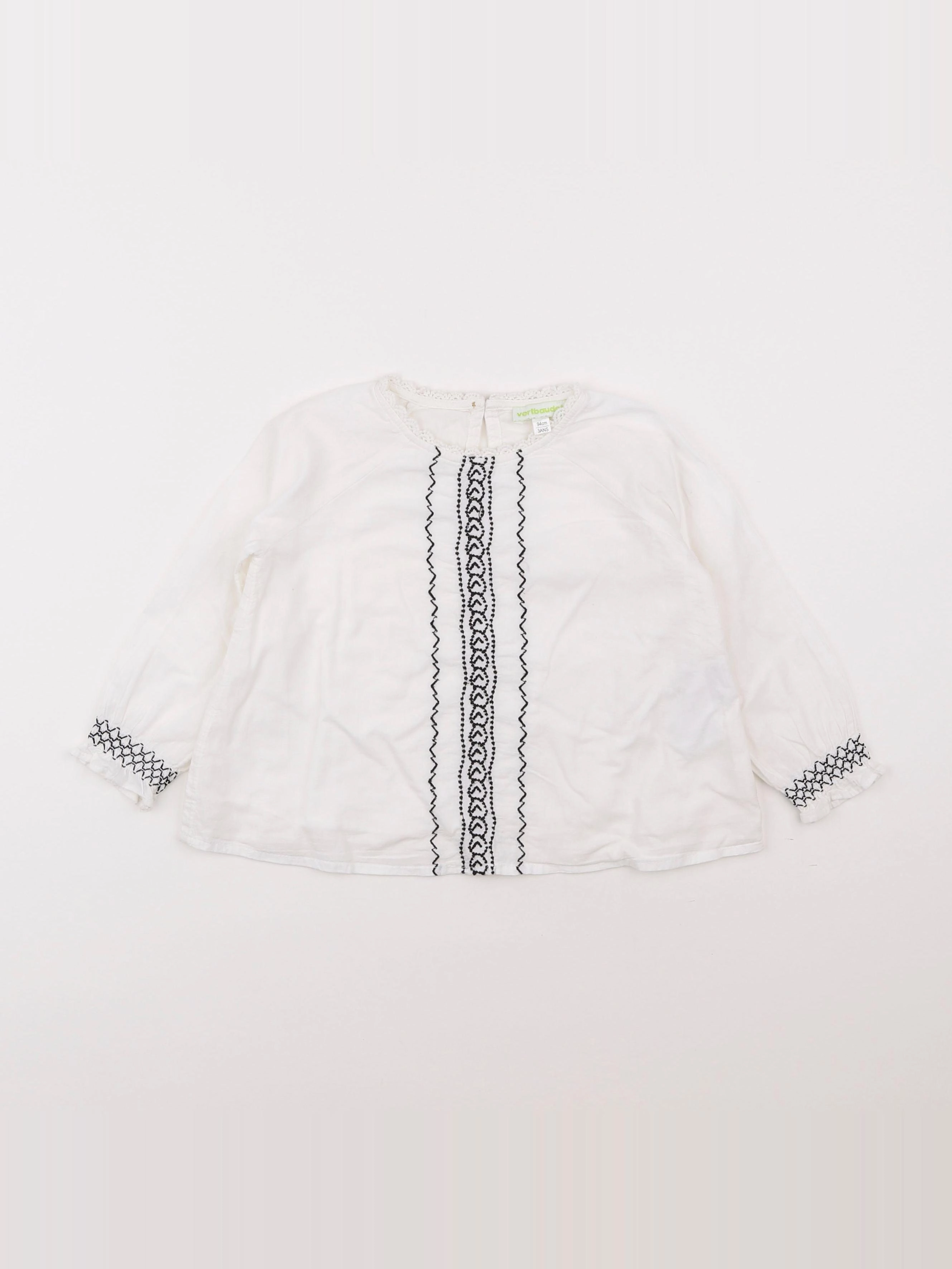 Vertbaudet - blouse blanc - 3 ans