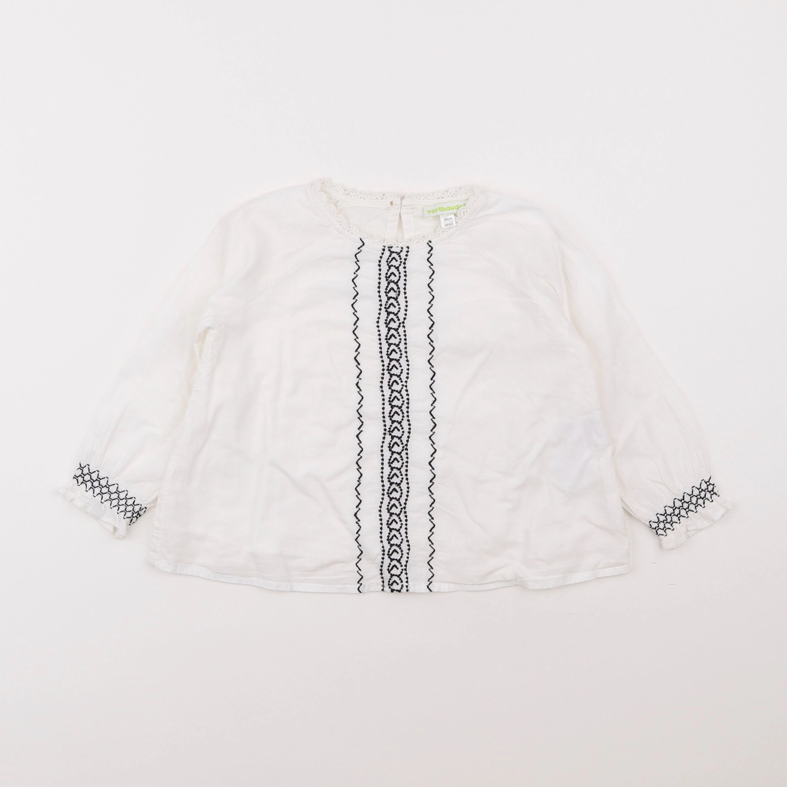 Vertbaudet - blouse blanc - 3 ans