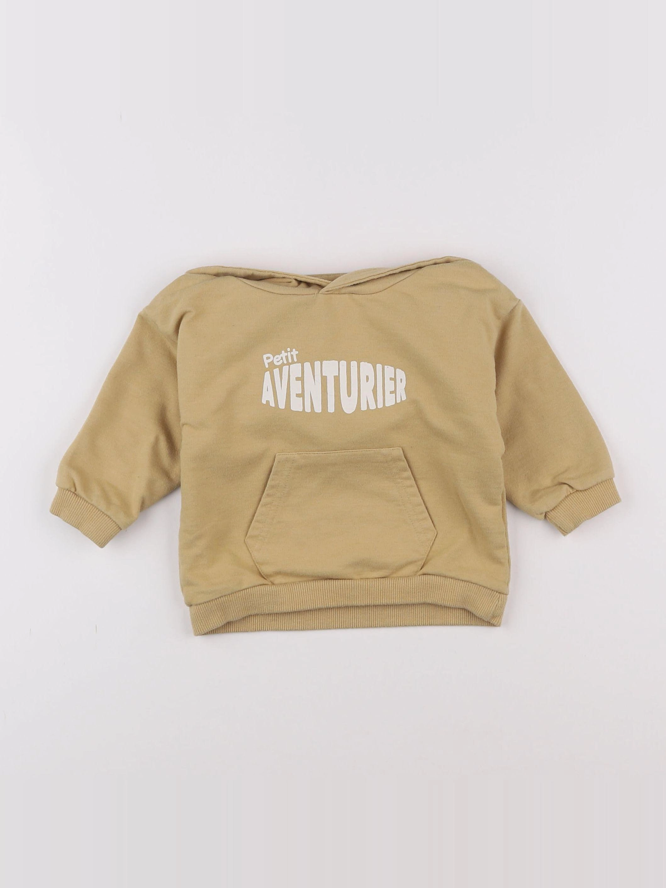 Vertbaudet - sweat jaune - 9 mois