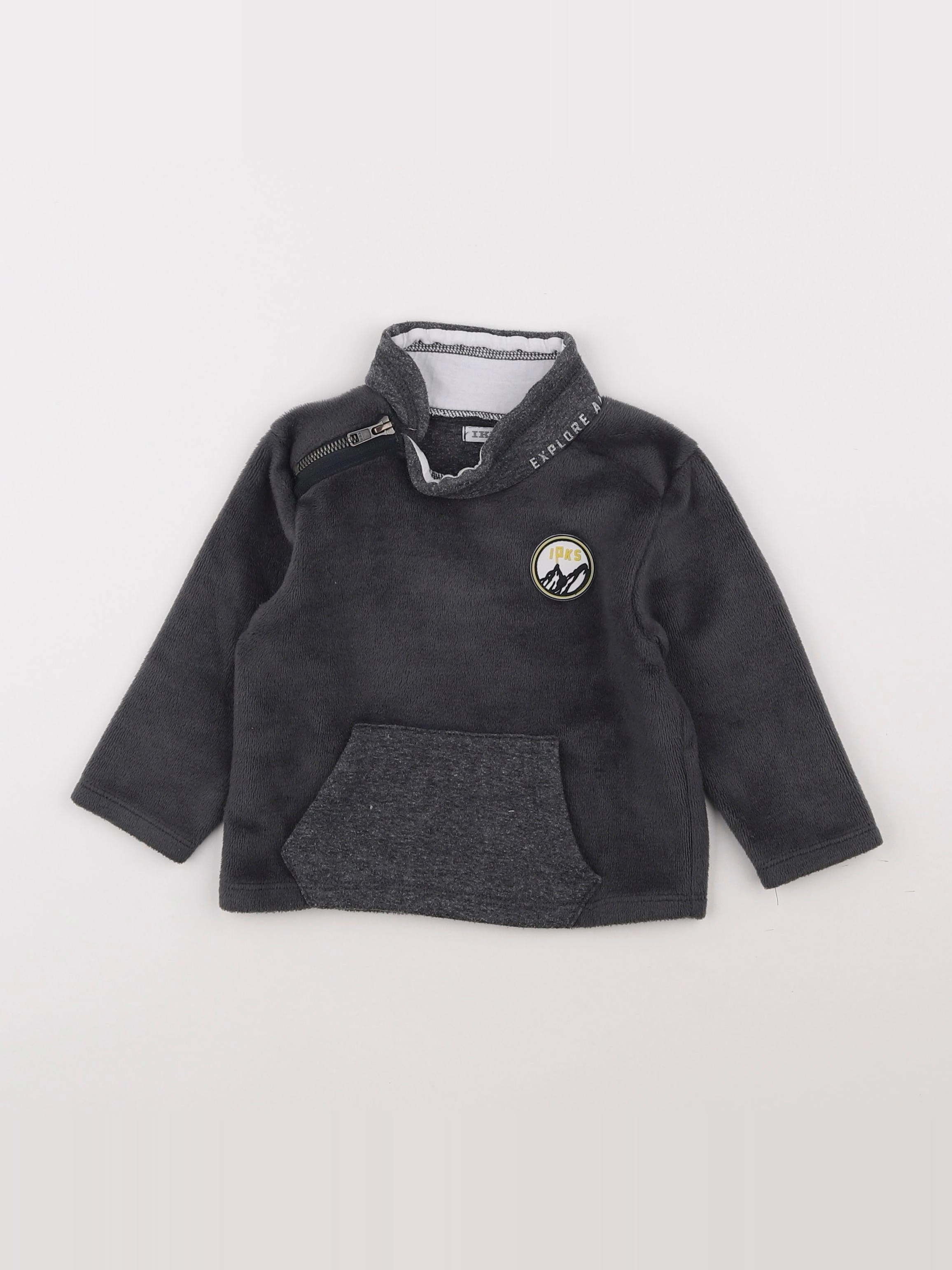 IKKS - sweat gris - 18 mois