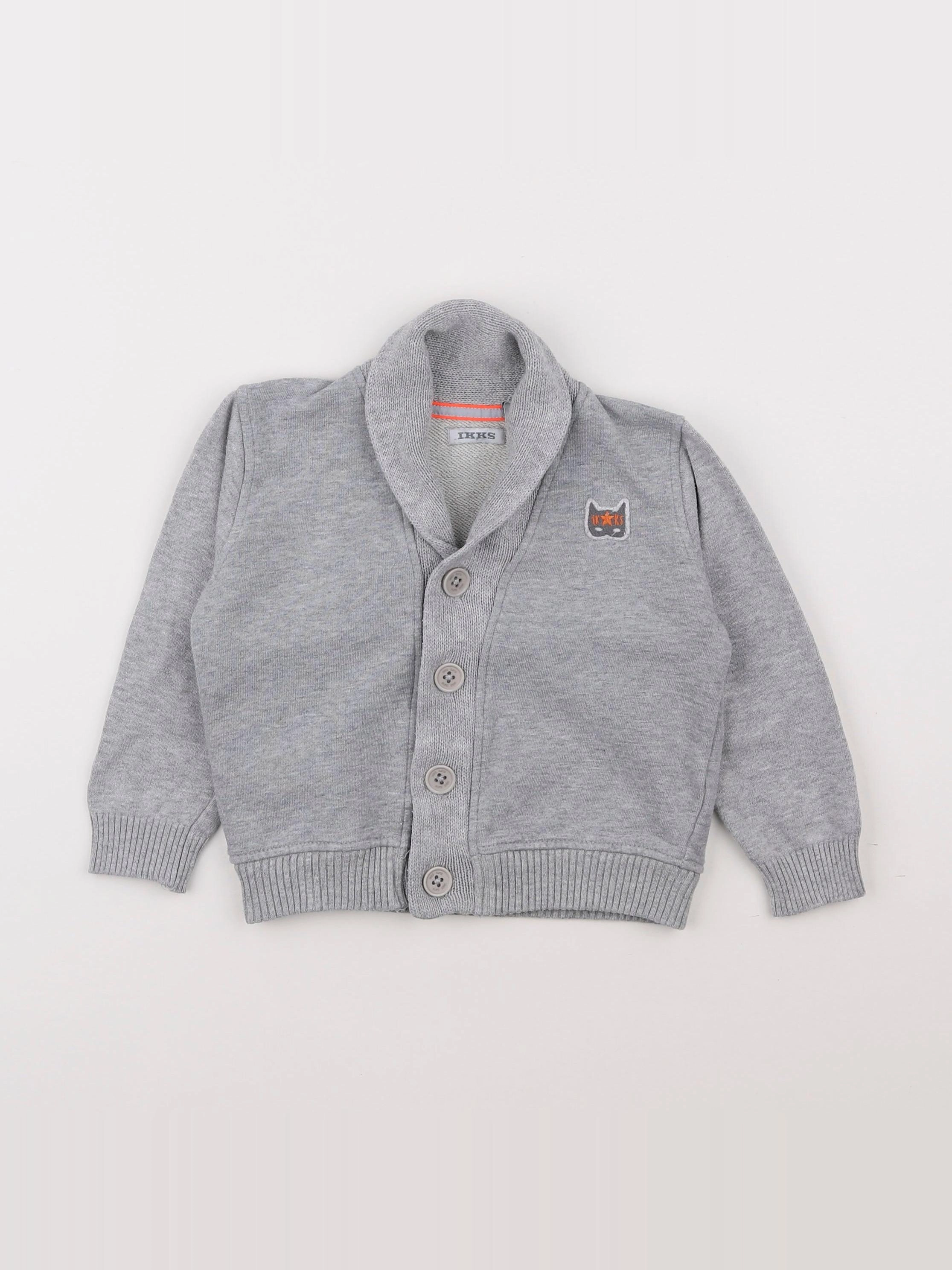 IKKS - gilet gris - 2 ans