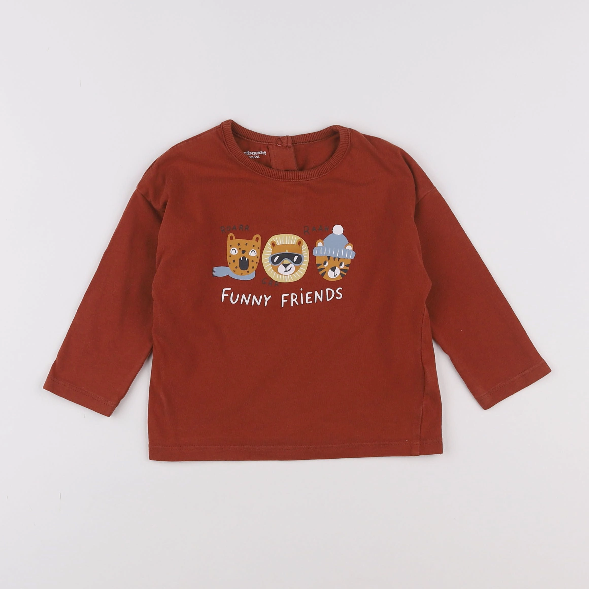 Vertbaudet - tee-shirt rouge - 2 ans