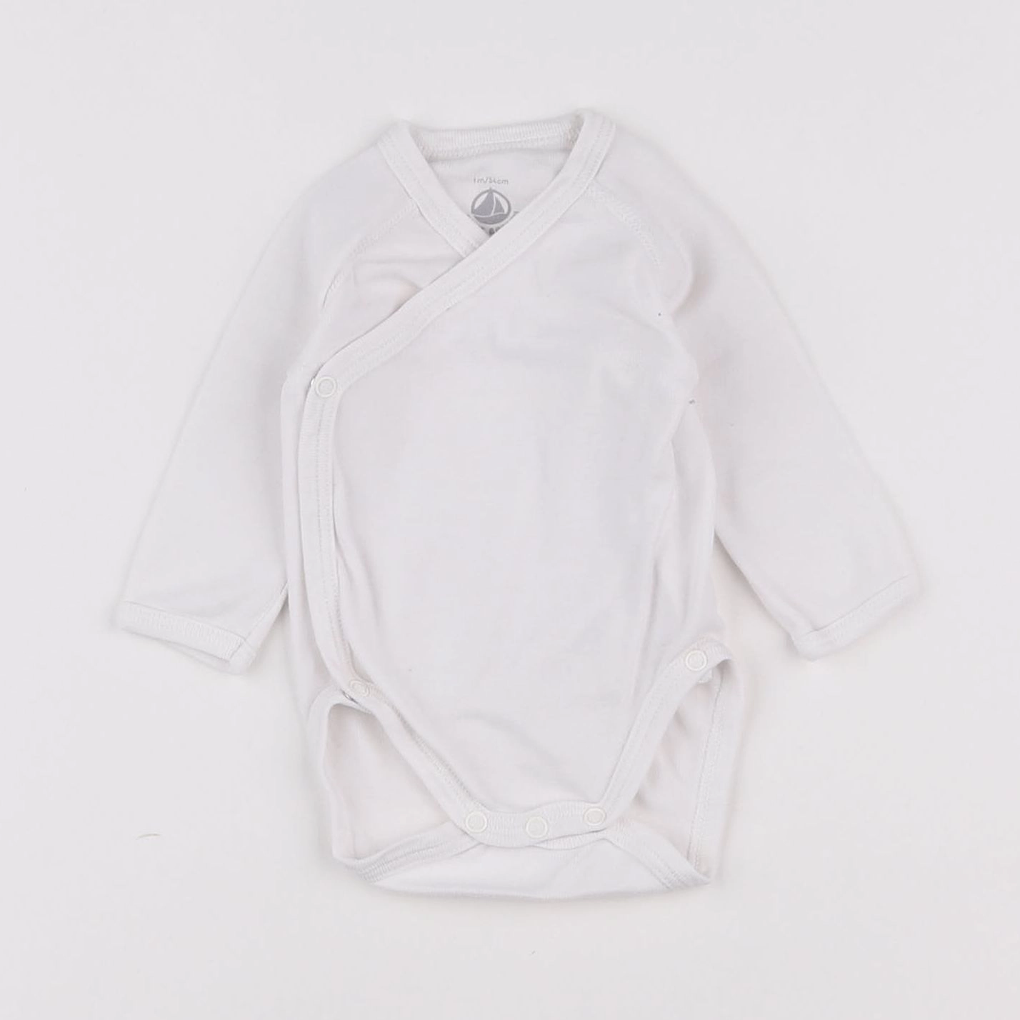 Petit Bateau - body blanc - 1 mois