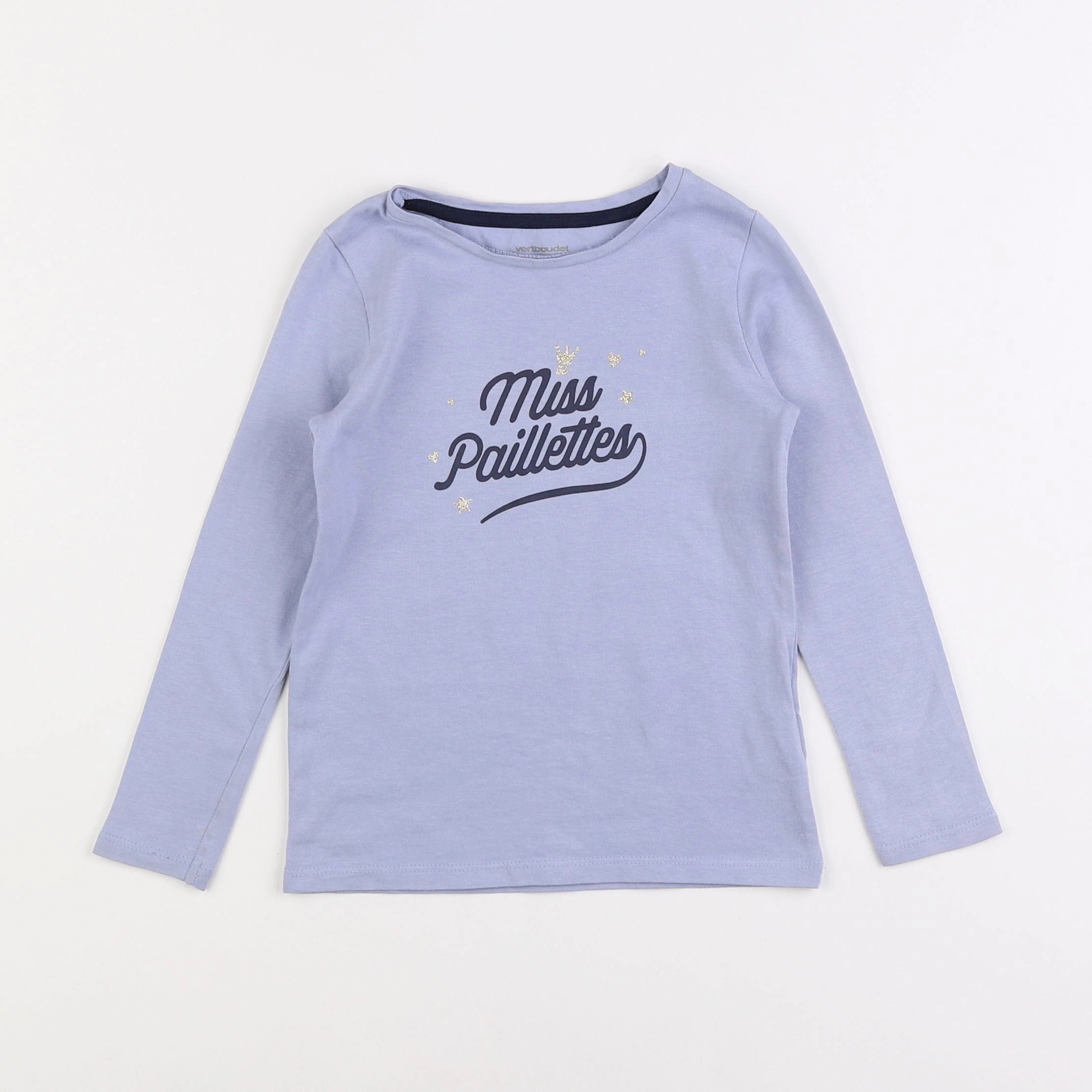 Vertbaudet - tee-shirt bleu - 4 ans