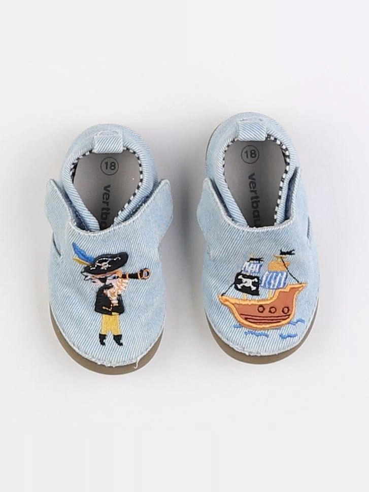 Vertbaudet - chaussons bleu - pointure 18