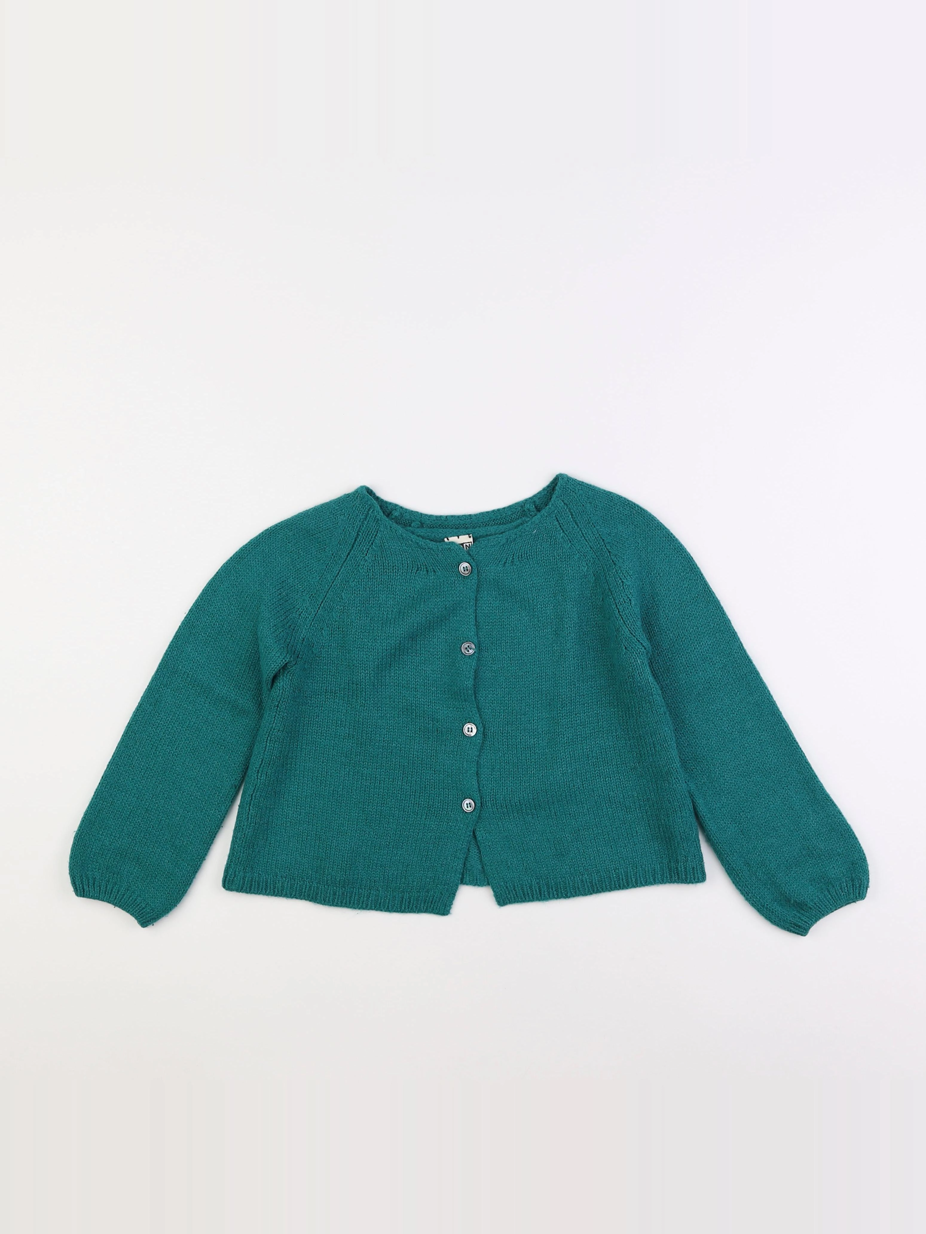 Bonton - gilet vert - 8 ans