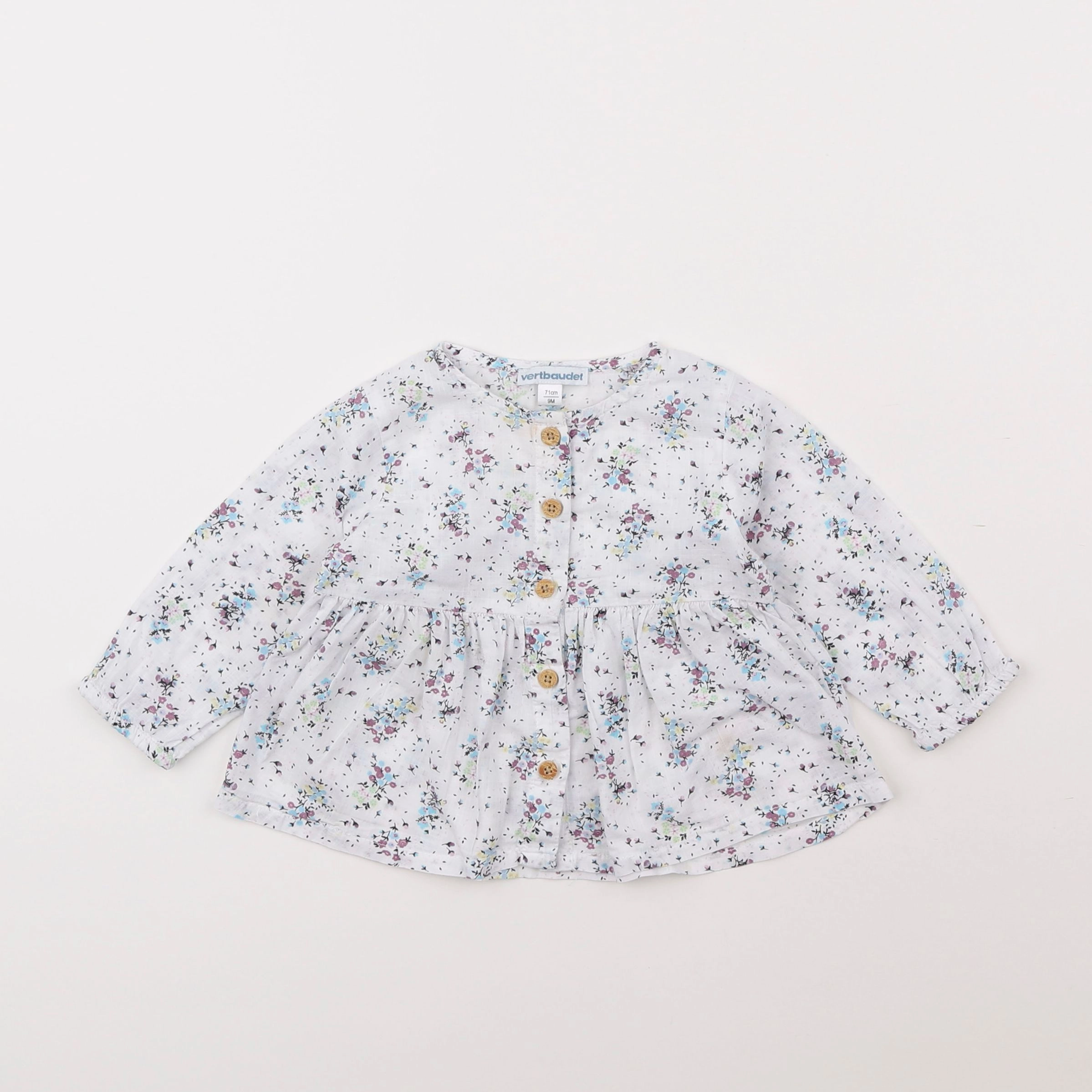 Vertbaudet - blouse multicolore - 9 mois