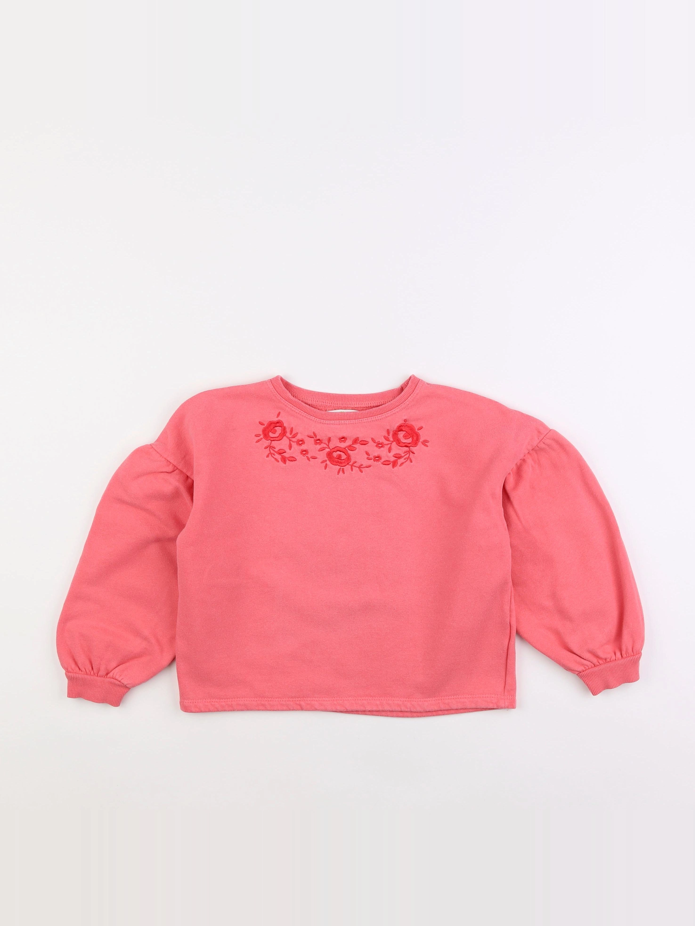 Vertbaudet - sweat rose - 8 ans