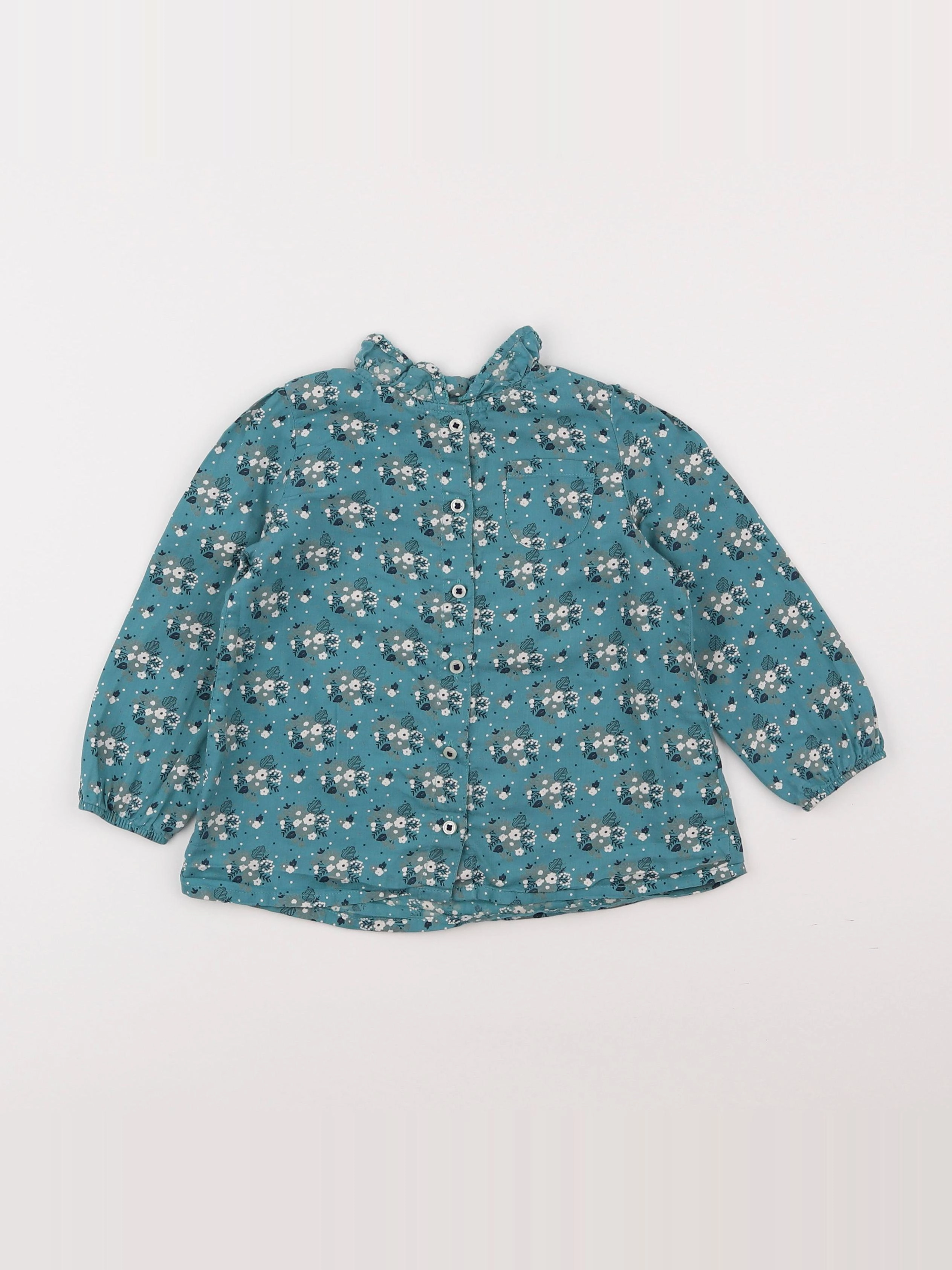 Boutchou - blouse bleu - 3 ans