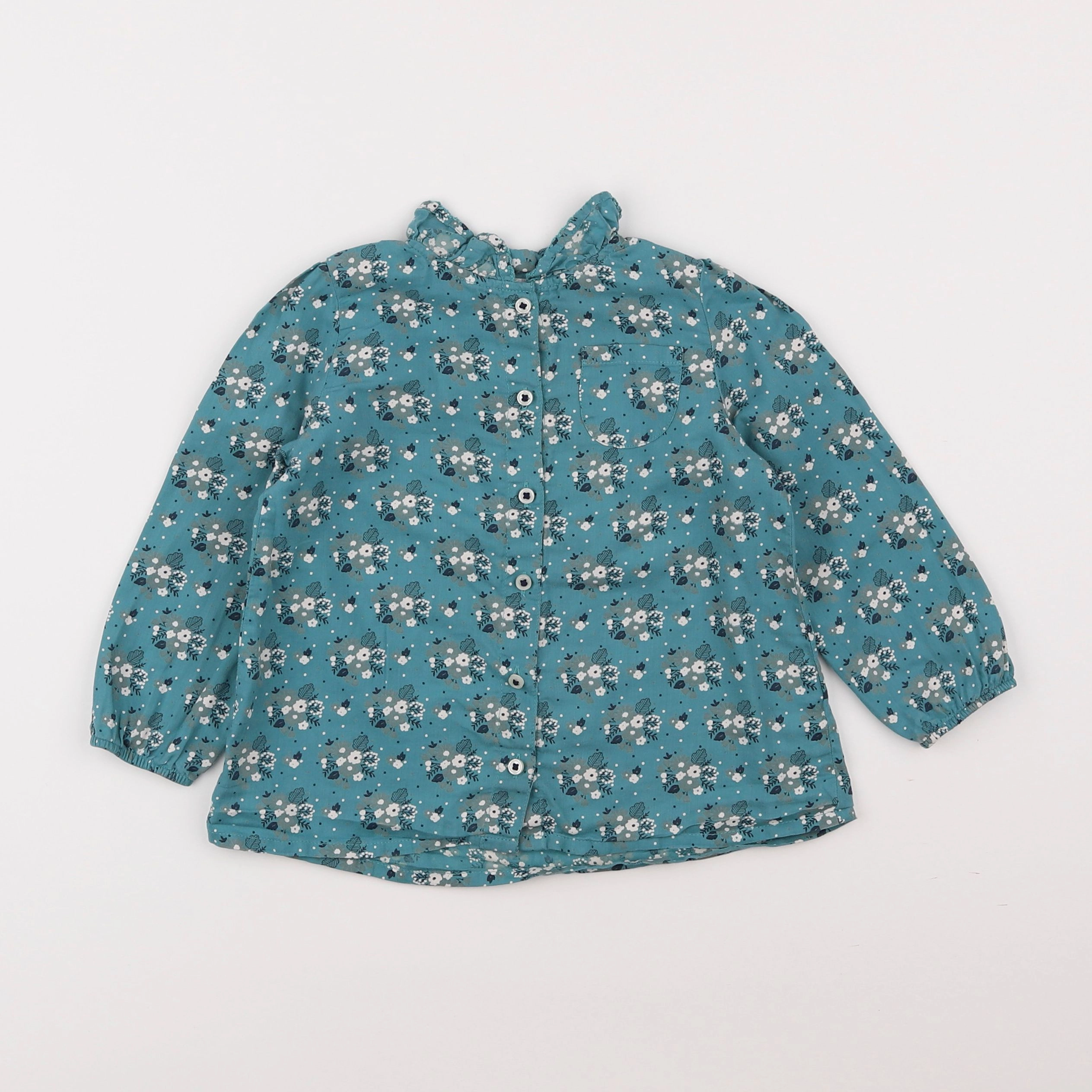 Boutchou - blouse bleu - 3 ans