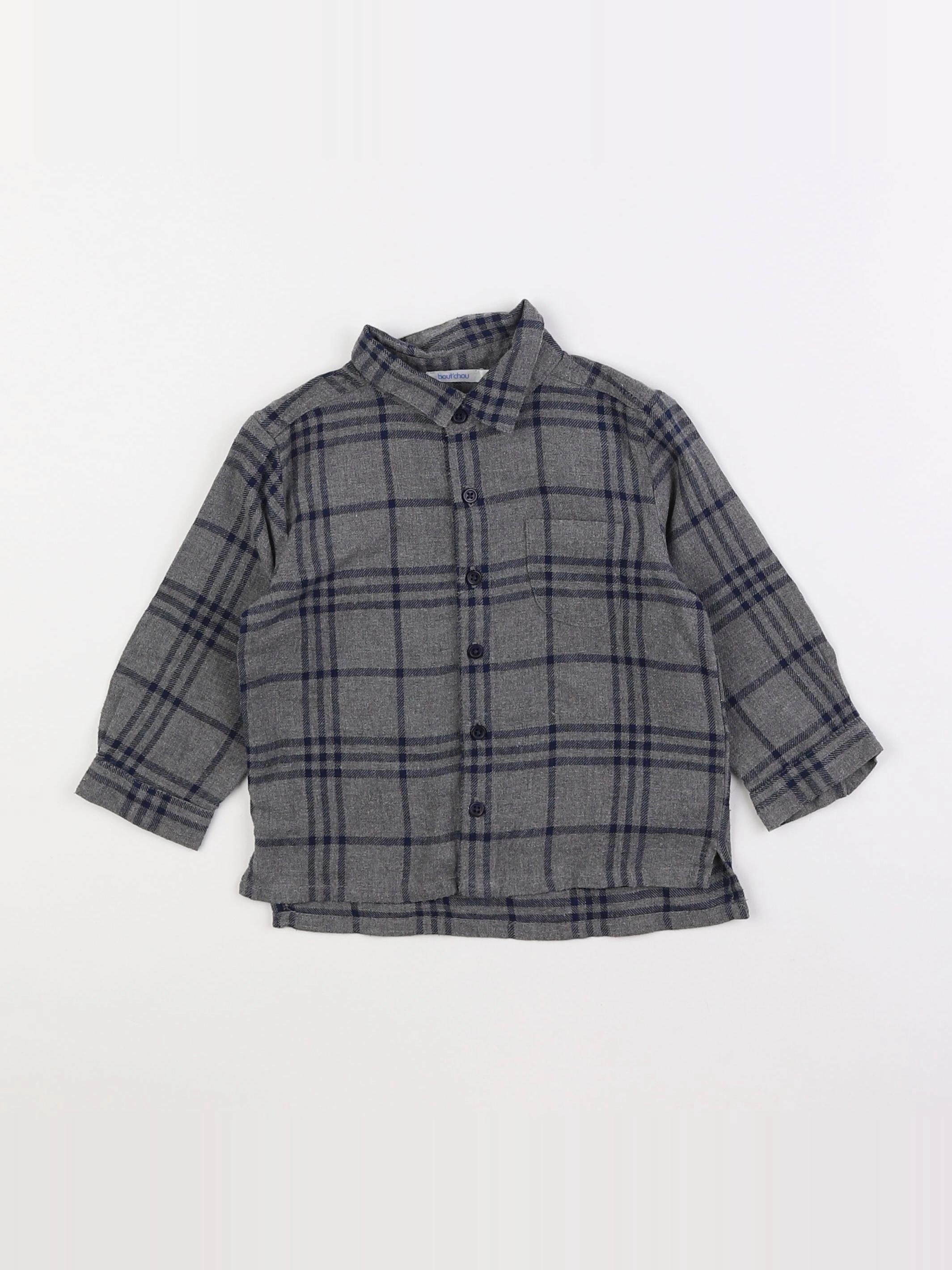 Boutchou - chemise gris - 12 mois
