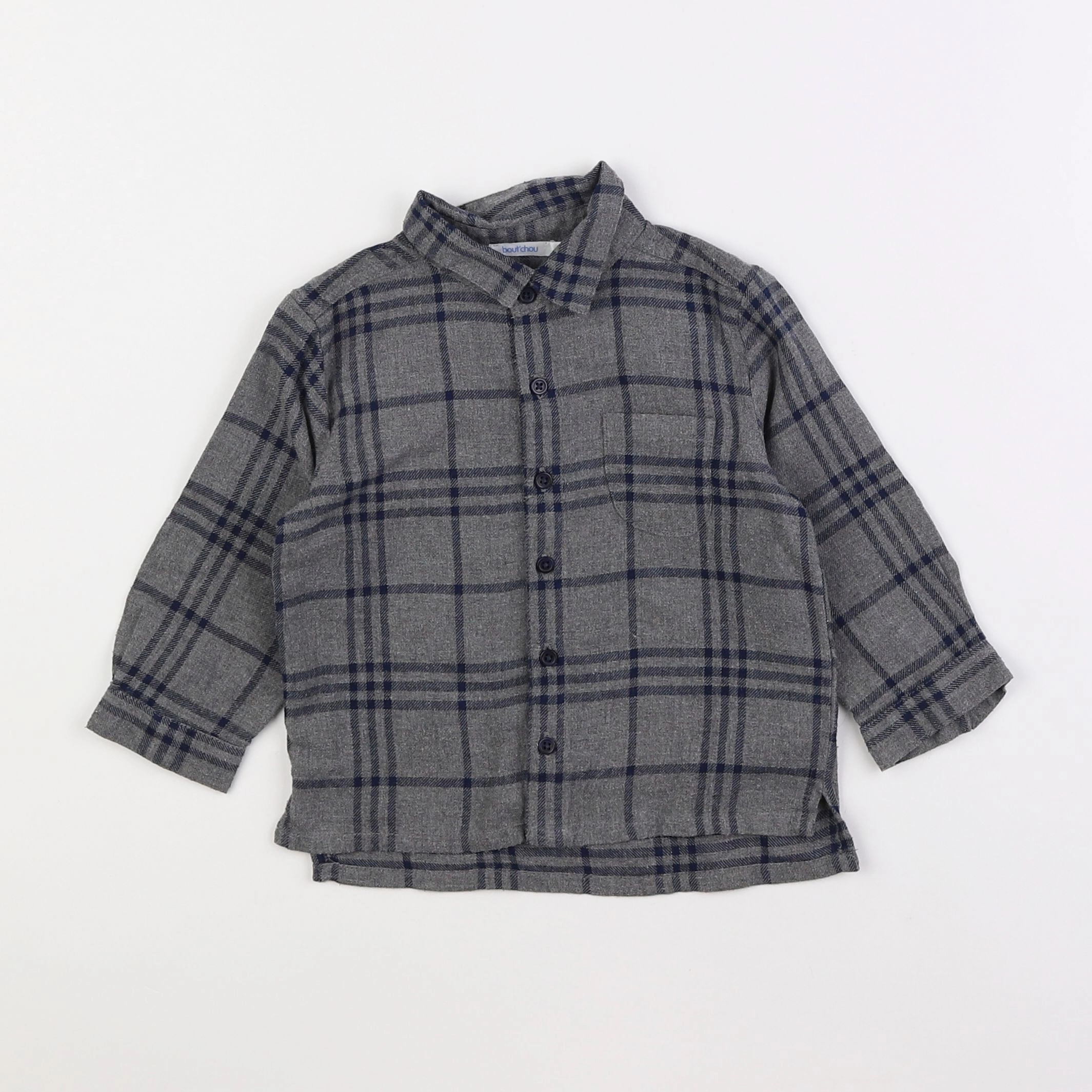 Boutchou - chemise gris - 12 mois