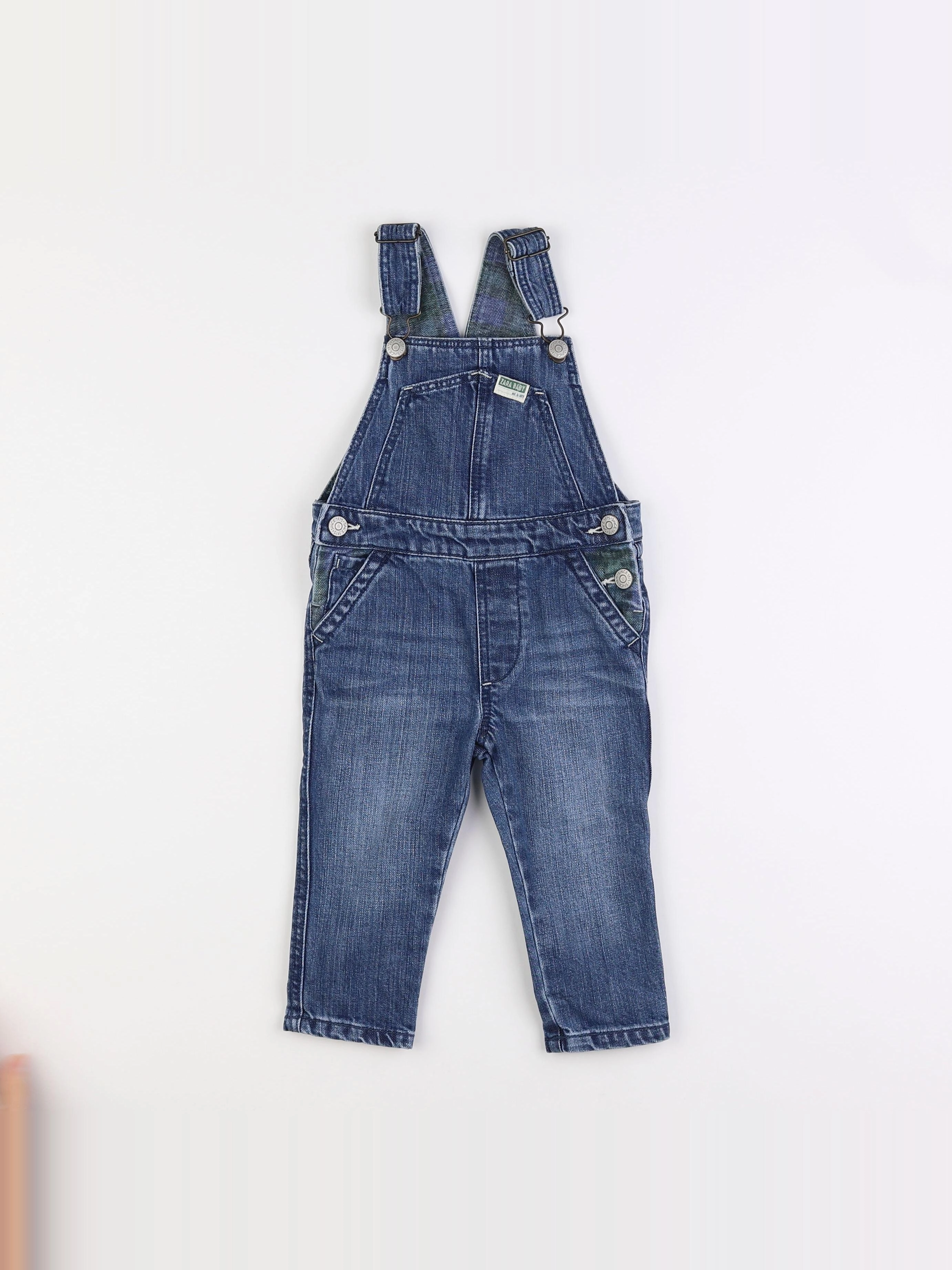Zara - salopette bleu - 9/12 mois